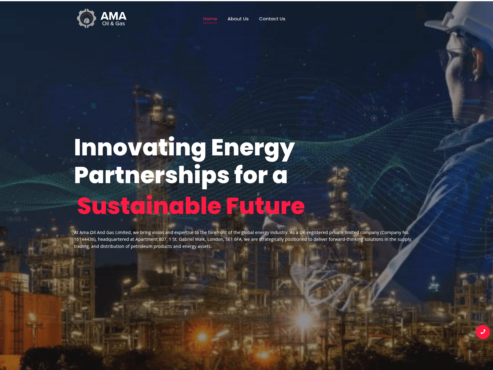 Screenshot of amaoilandgas.co.uk