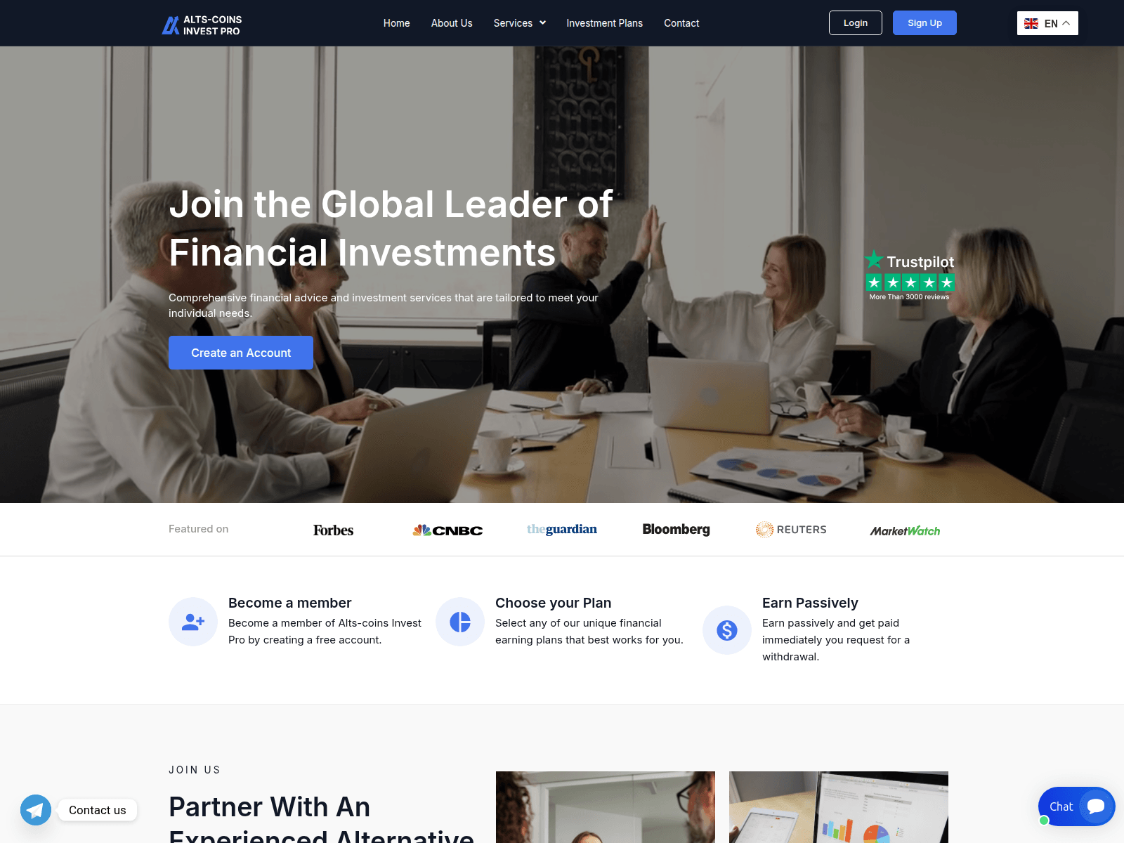 Screenshot of altscoinsinvestpro.com