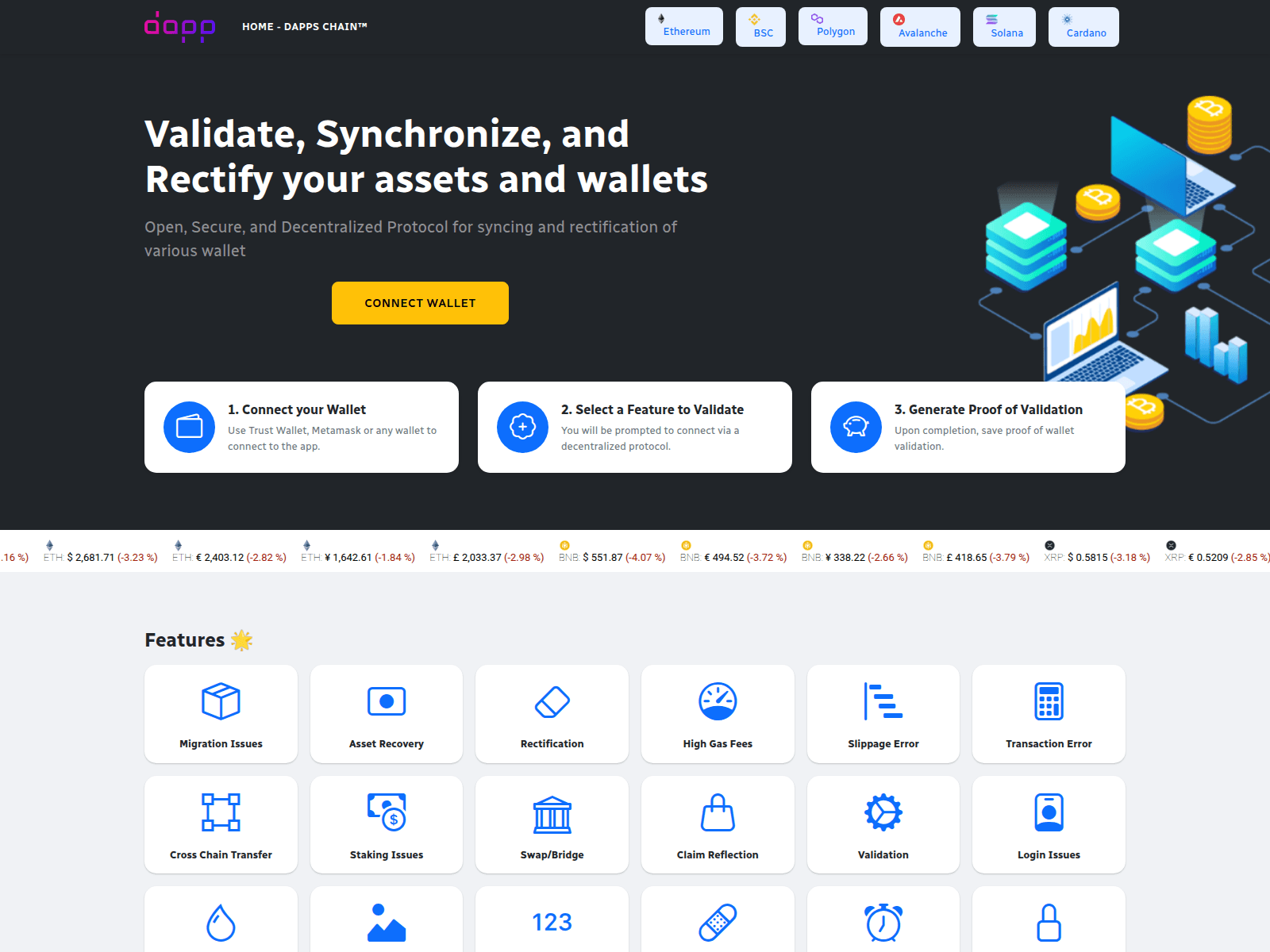 Screenshot of dapps.defi-update.com