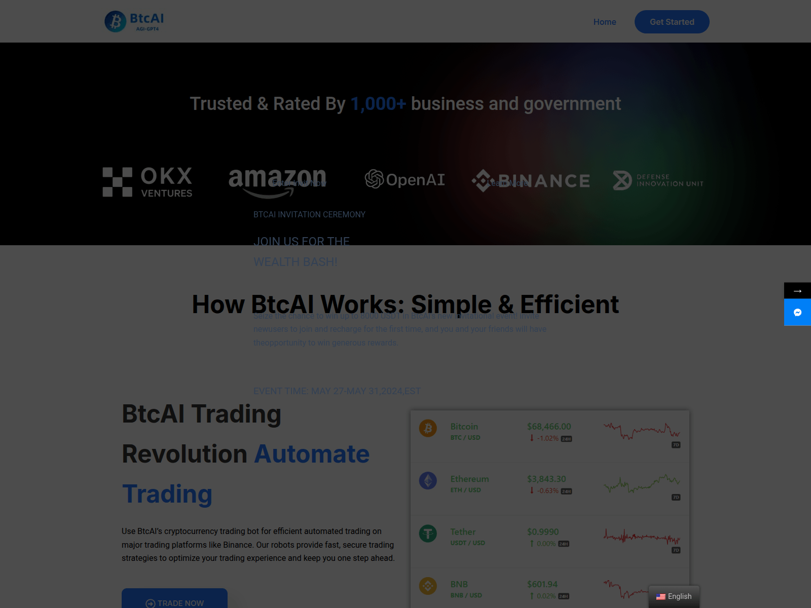 Screenshot of btcai.vip