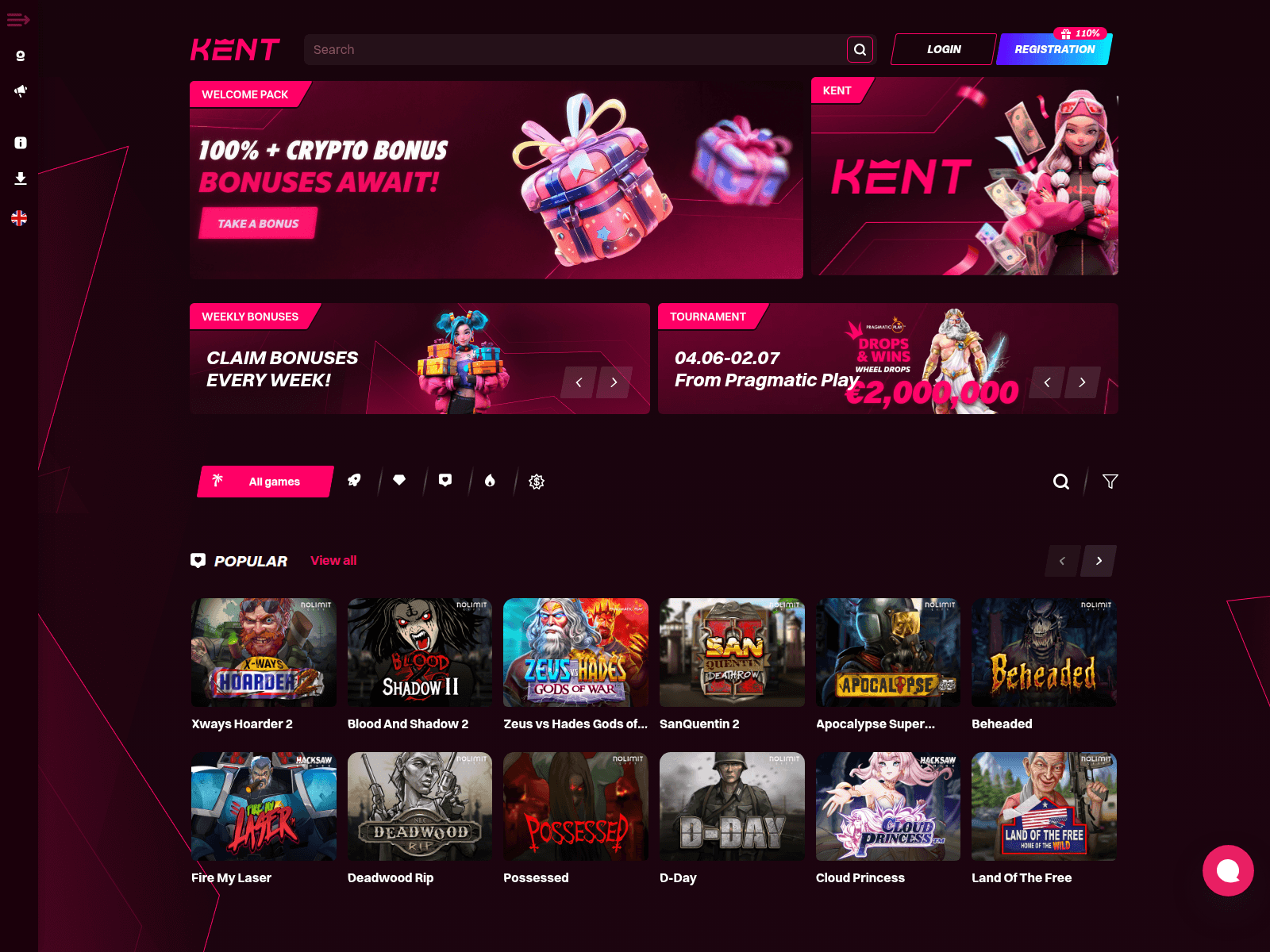 Screenshot of kent777link.com