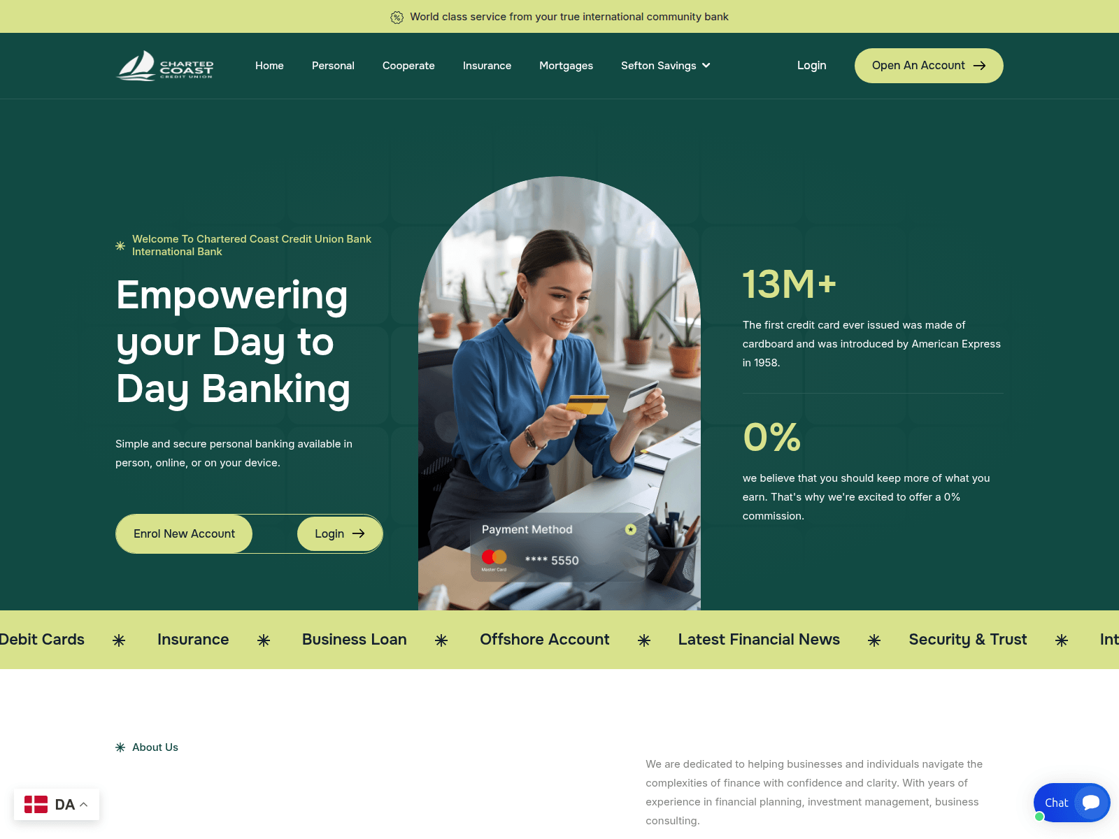Screenshot of charteredcoastcreditunion.com