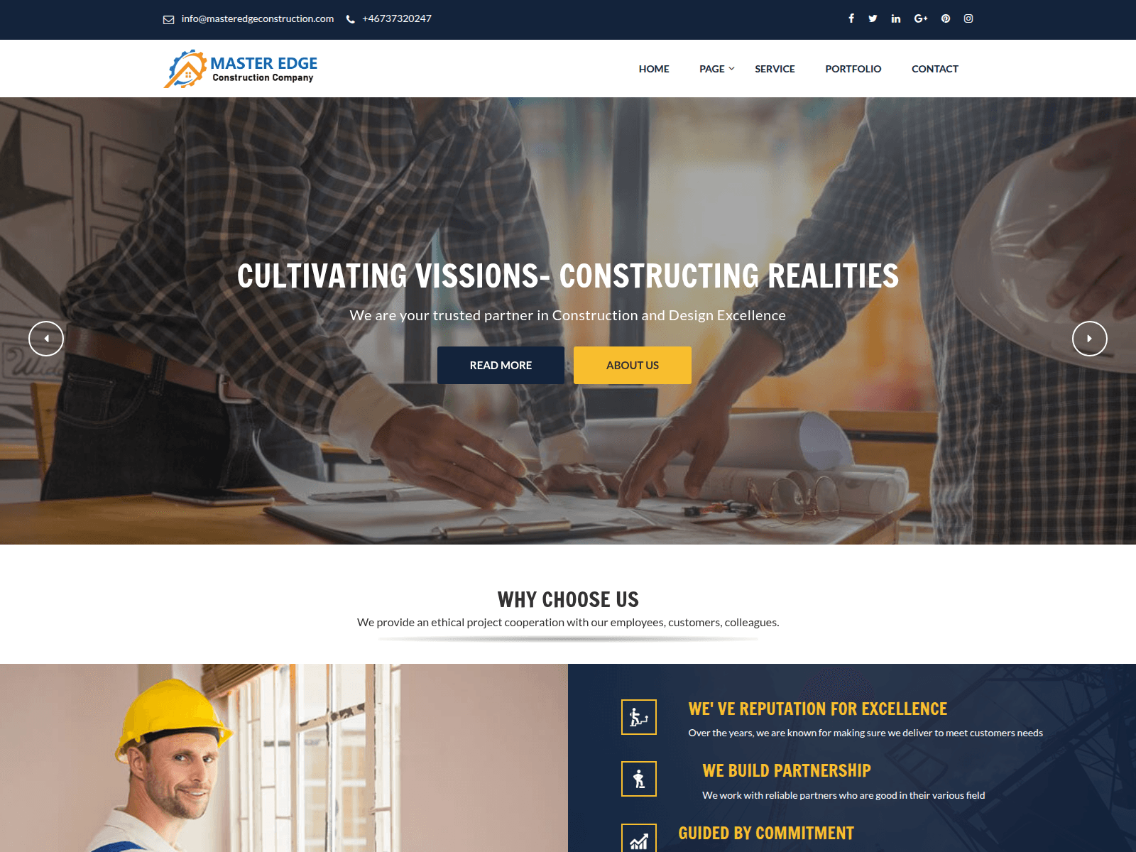 Screenshot of masteredgeconstruction.com.crystaltorkunochem.com
