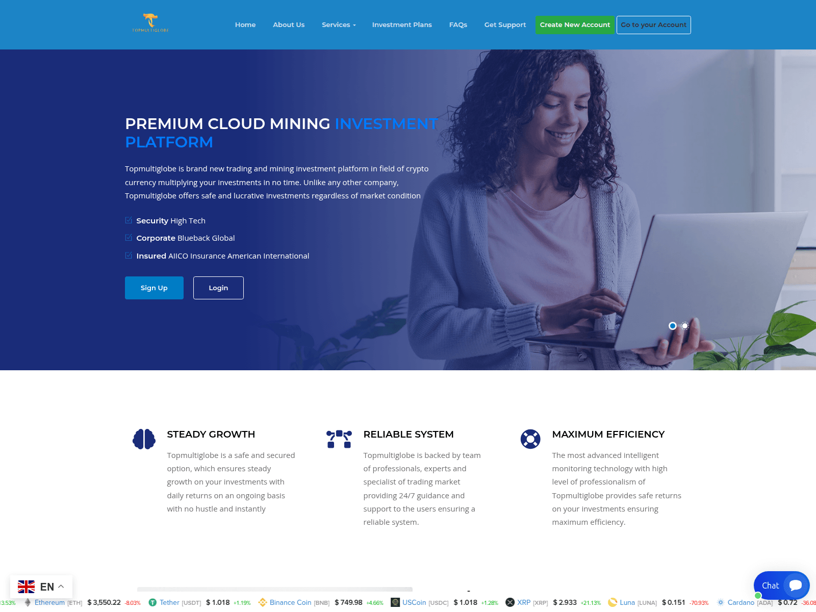 Screenshot of topmultiglobe.com