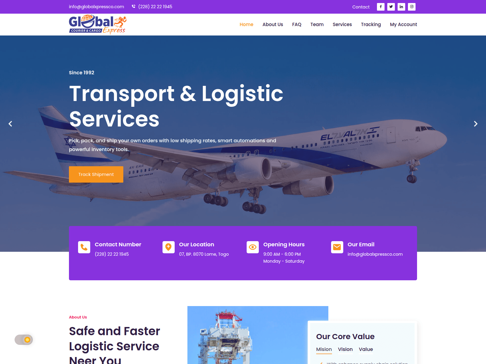 Screenshot of globalxpressco.com.crystaltorkunochem.com
