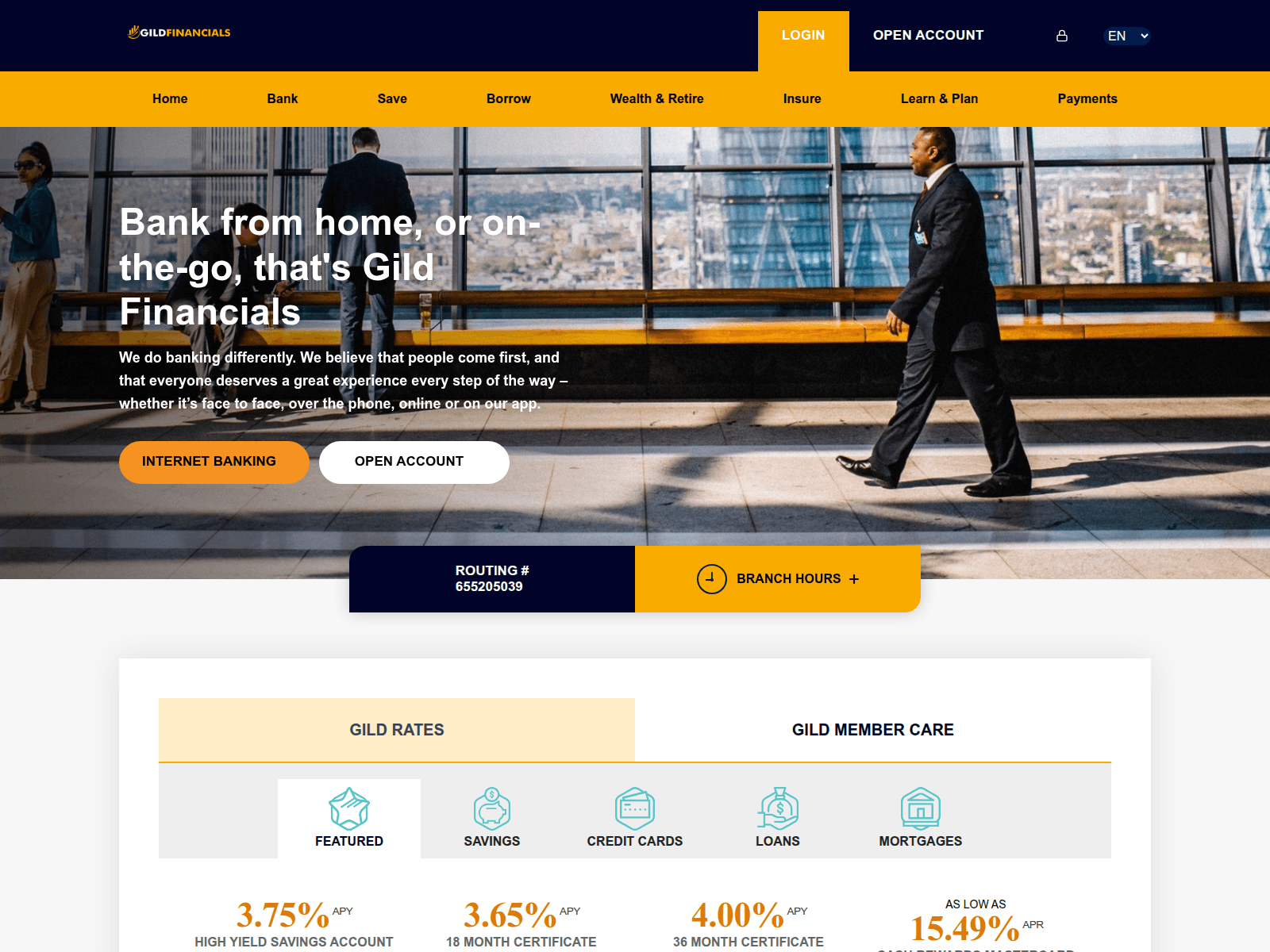 Screenshot of gildfinancials.com