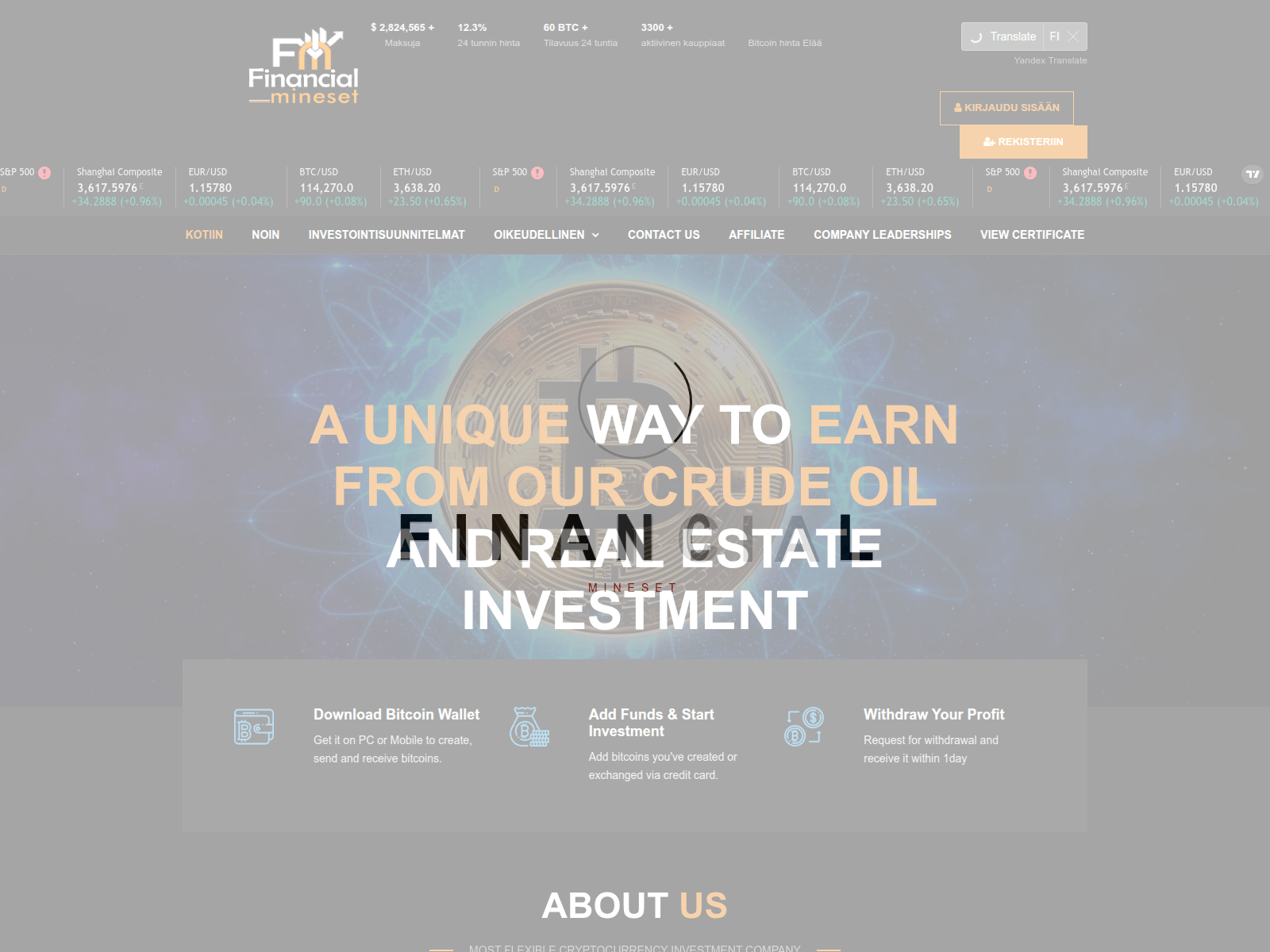 Screenshot of financialmine-set.com
