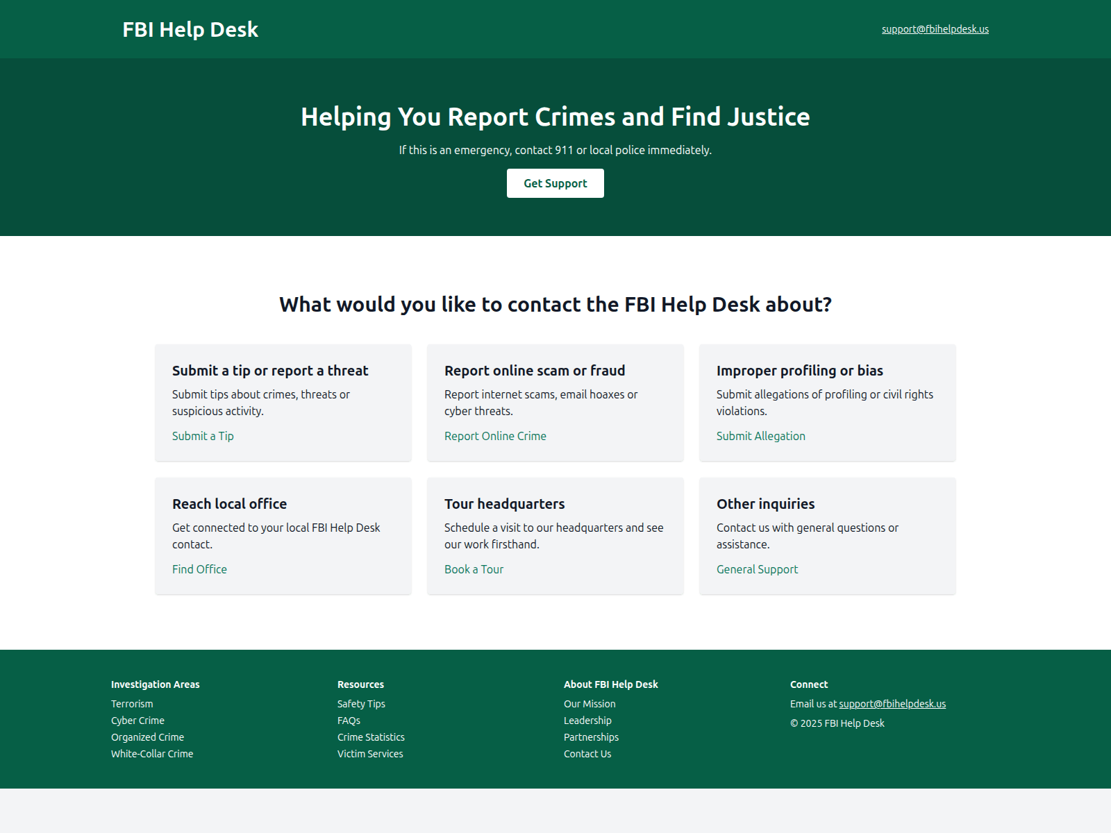 Screenshot of fbihelpdesk.us