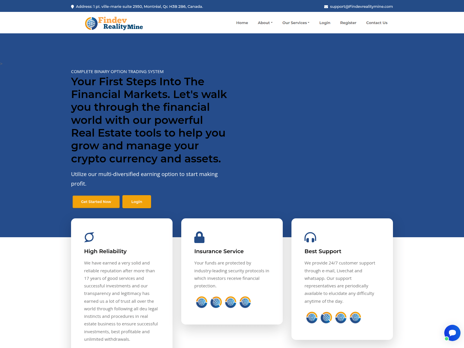 Screenshot of findevrealitymine.com