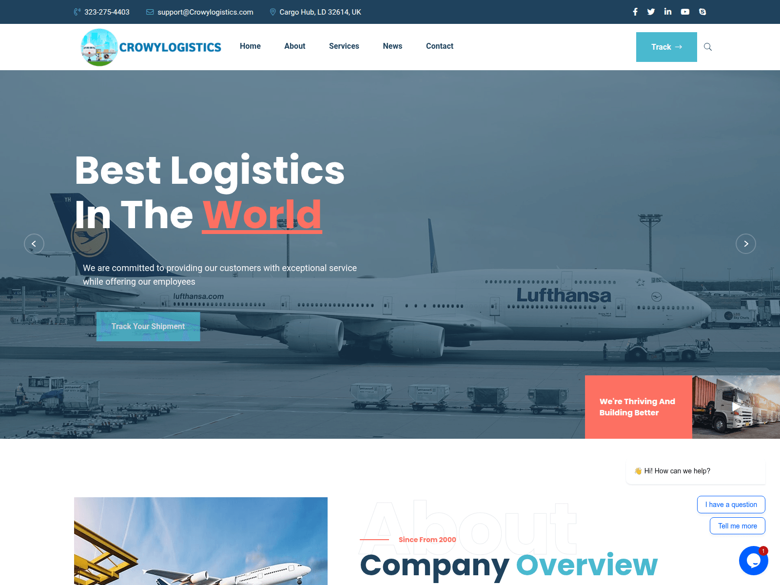Screenshot of crowylogistics.com