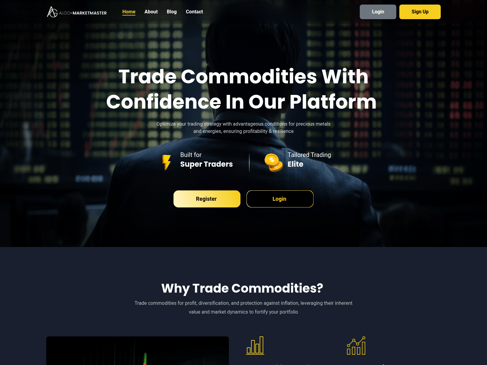 Screenshot of algo-marketmaster.net