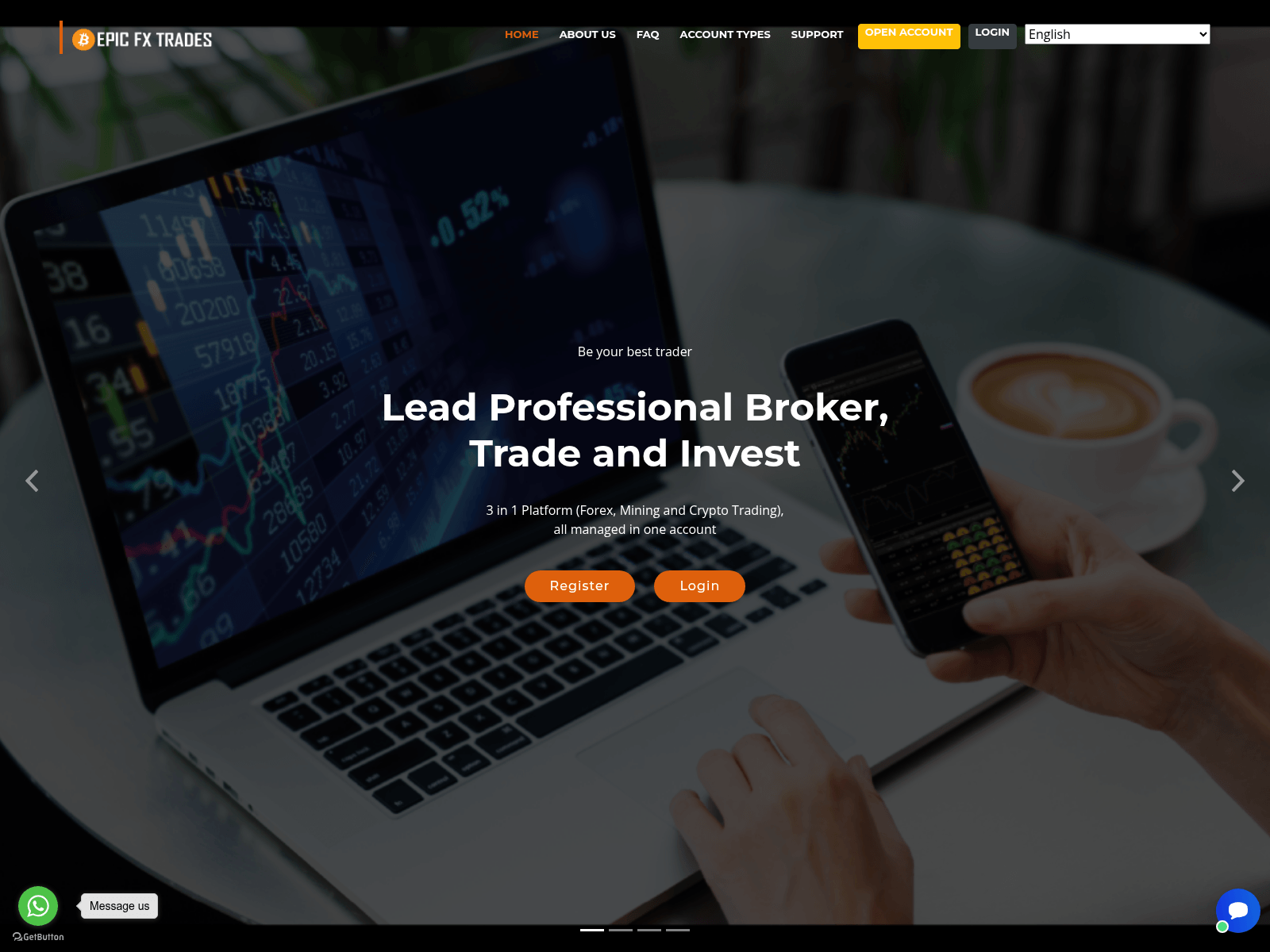 Screenshot of epicfxtrade.com