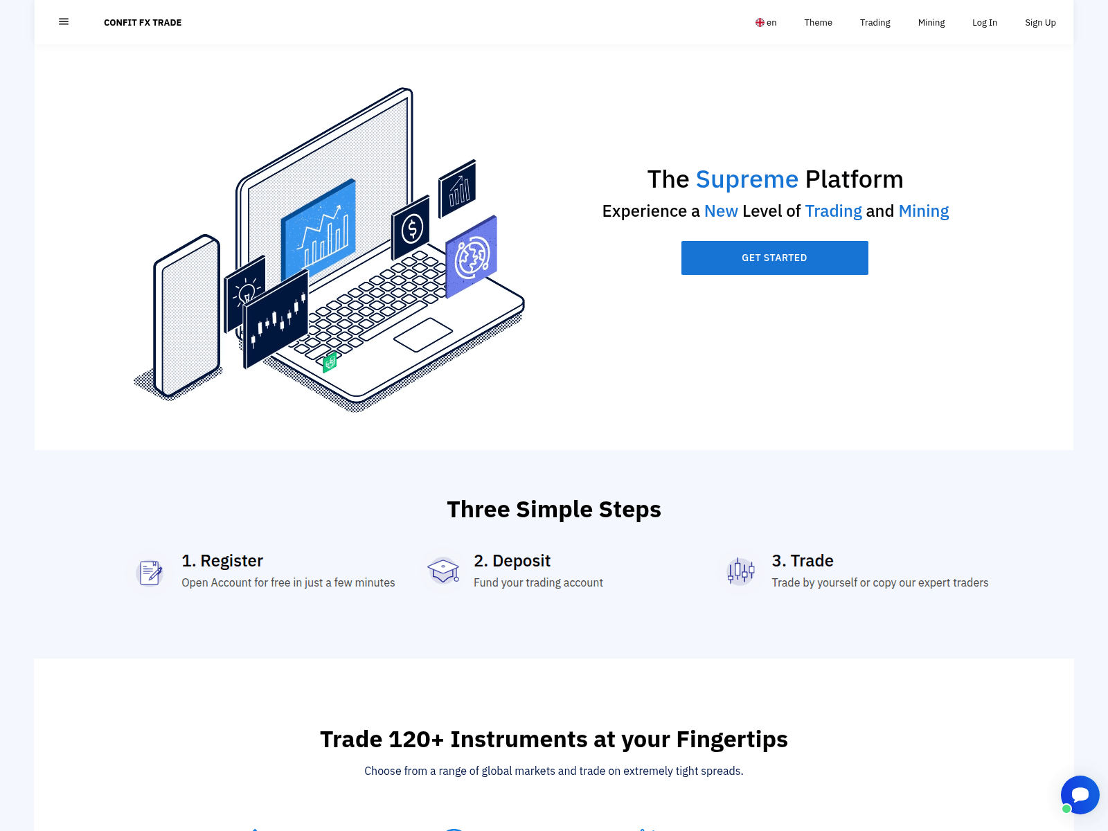 Screenshot of confitfxtrade.com