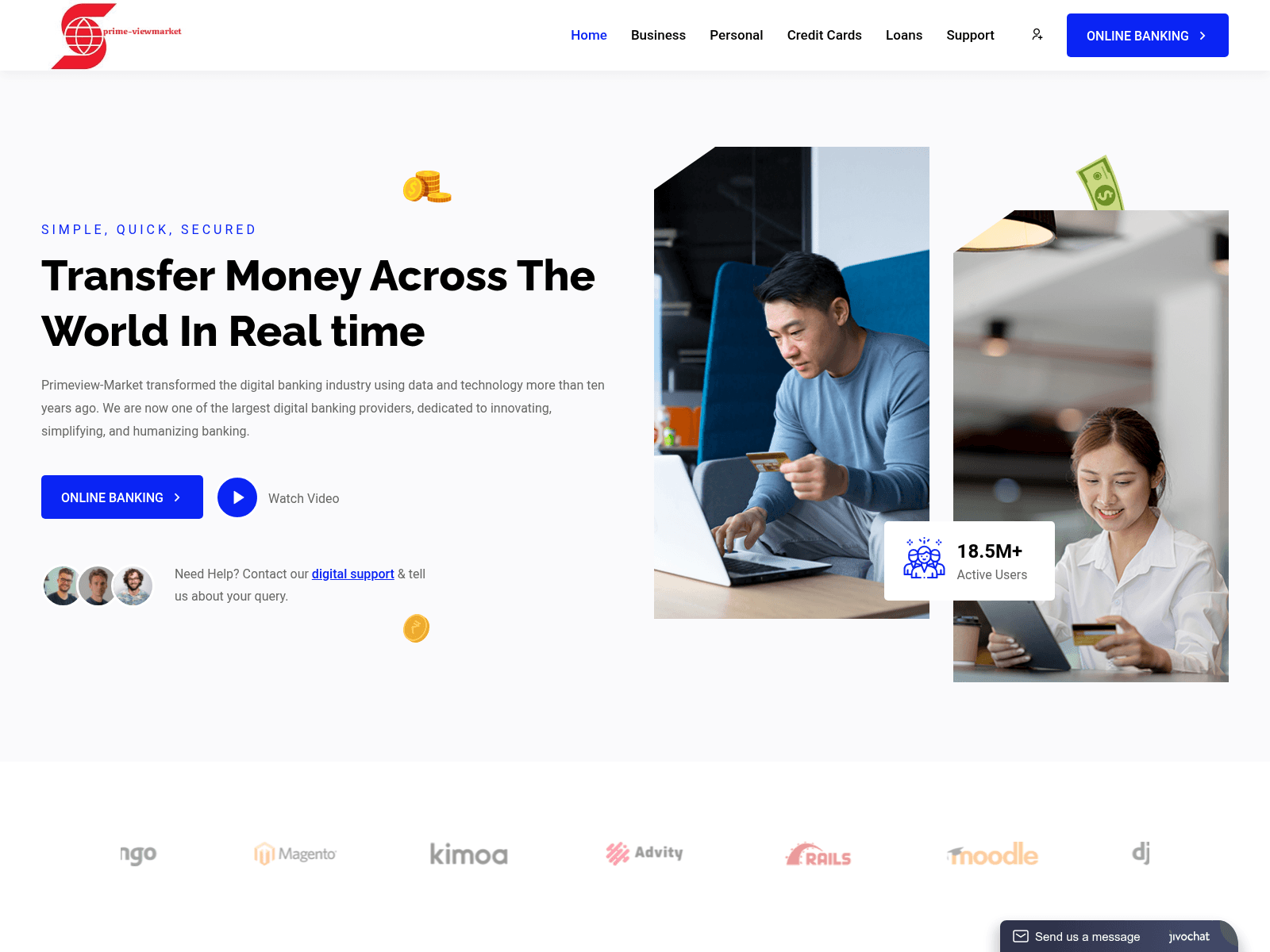Screenshot of prime-viewmarket.live