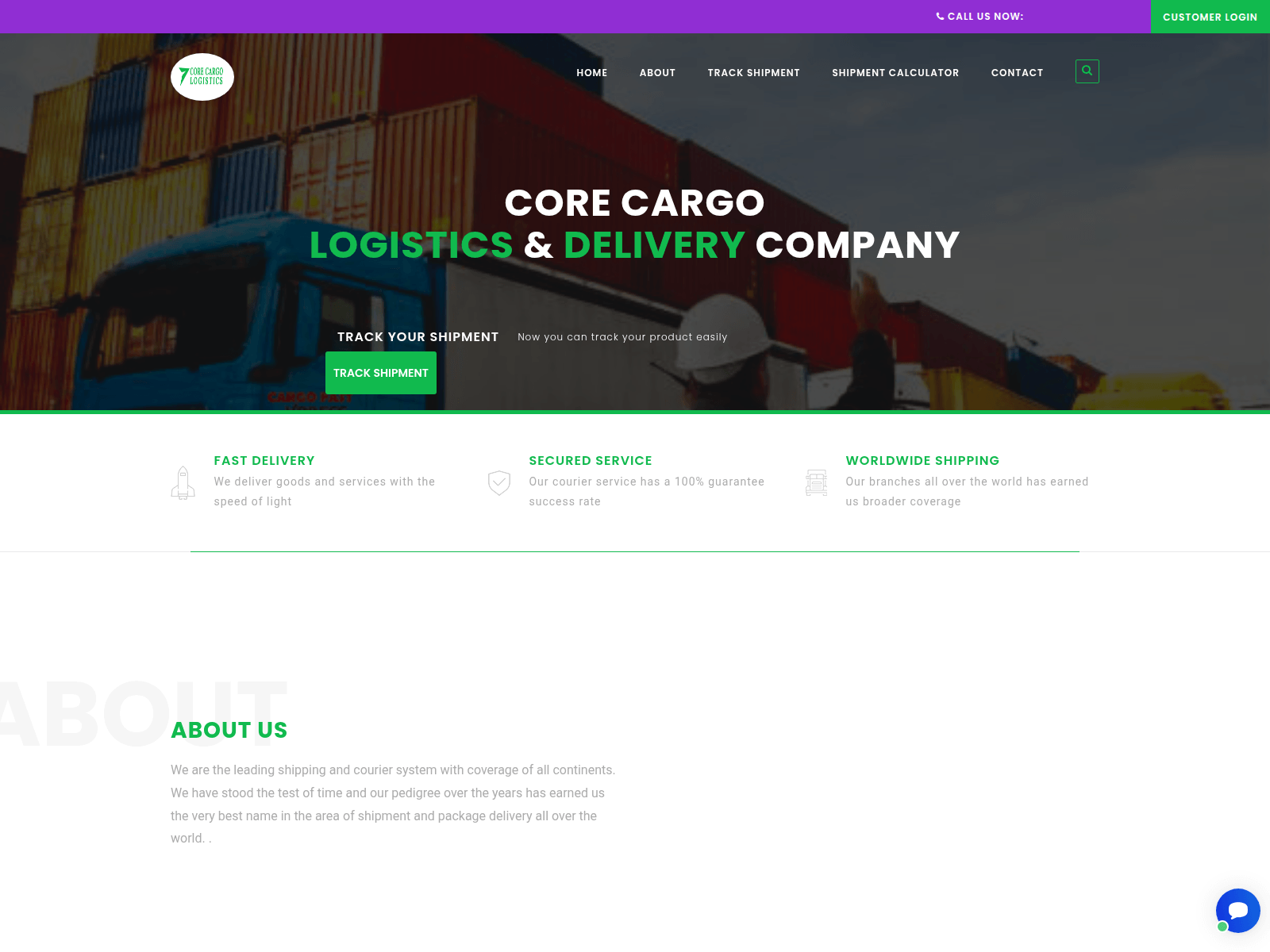 Screenshot of corecargologistics.com