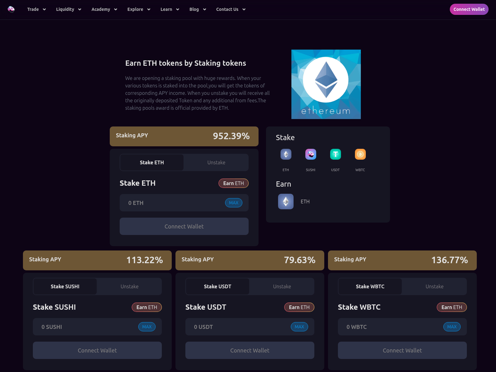 Screenshot of sushi-eth.xyz