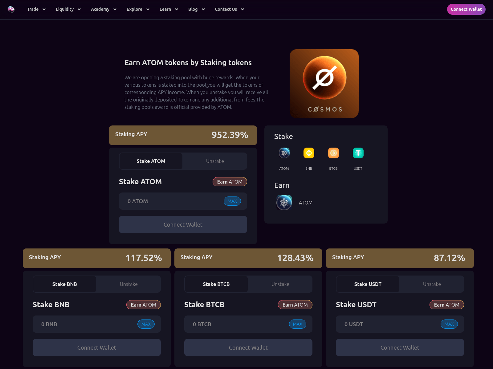 Screenshot of atom-sushi.xyz
