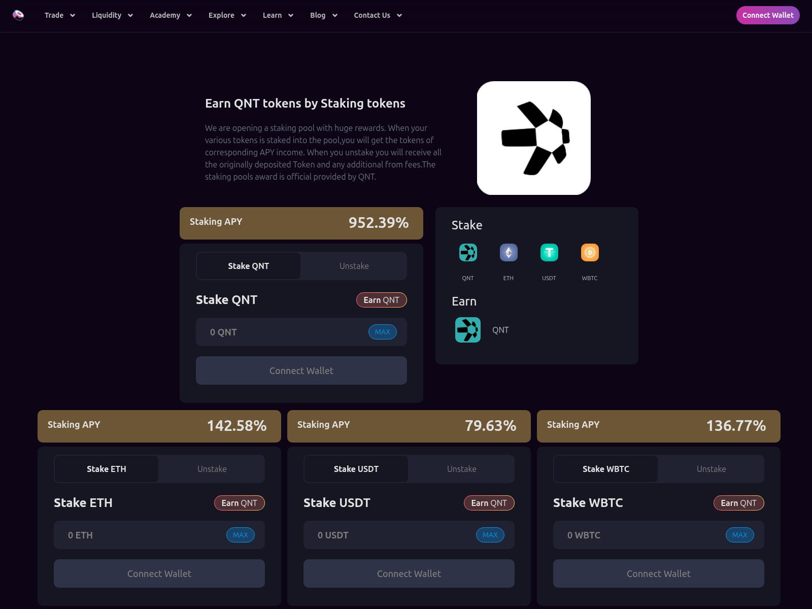 Screenshot of sushi-qnt.xyz
