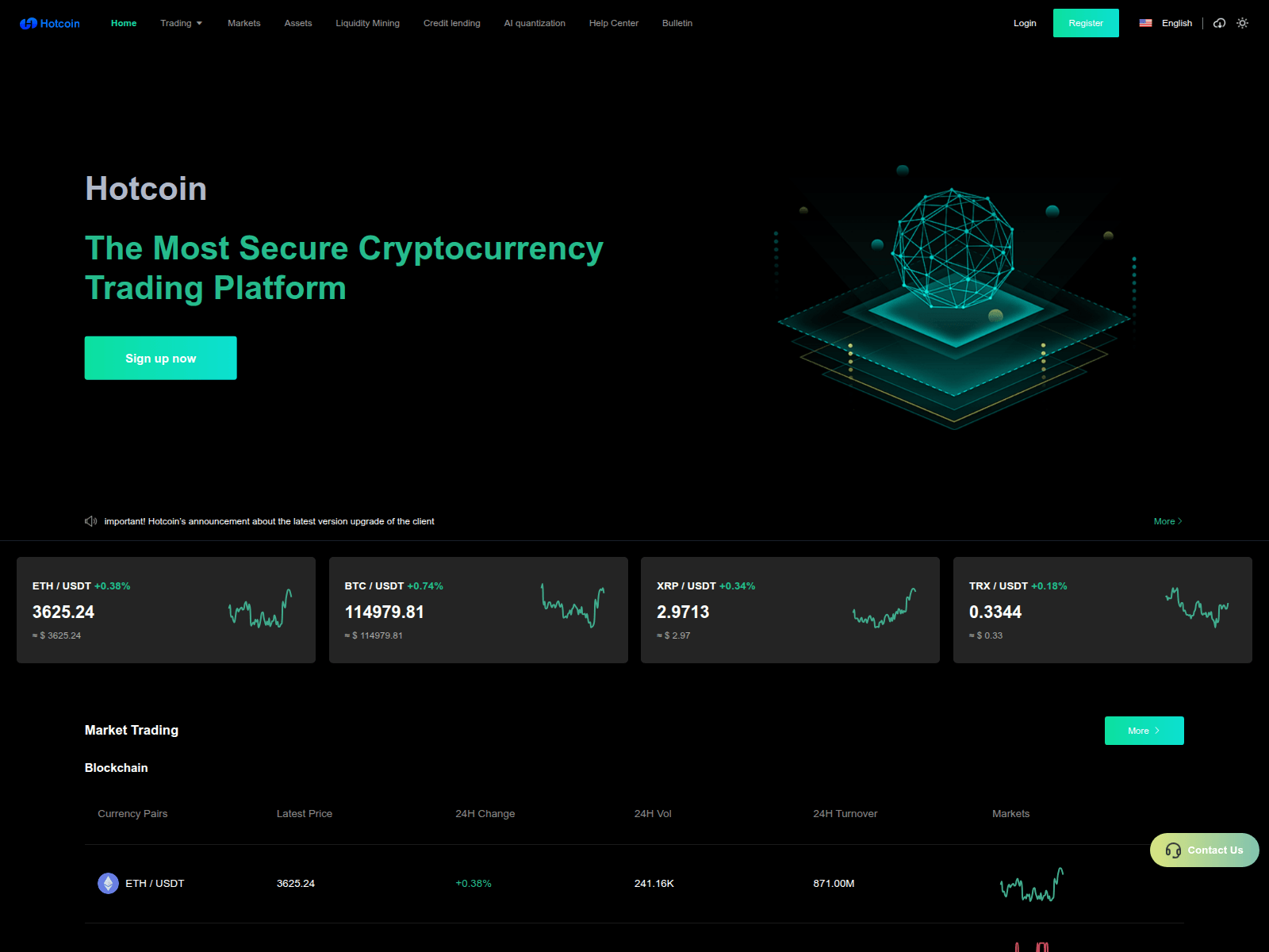 Screenshot of hotscoin.biz