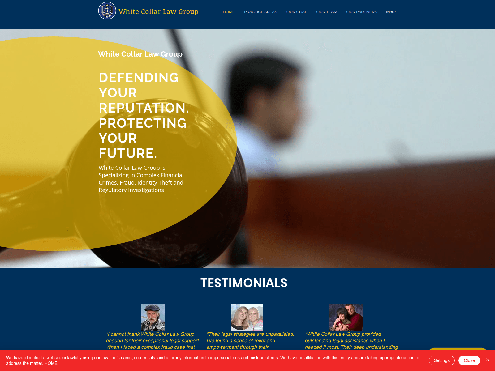 Screenshot of whitecollarlawgrp.com