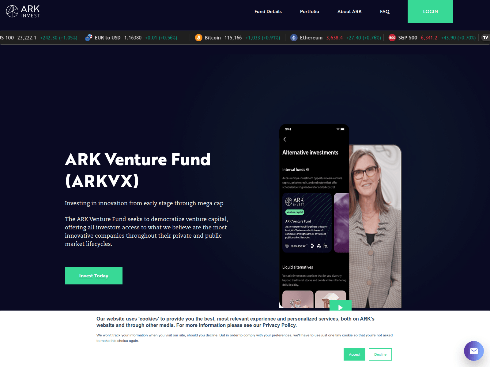 Forensic screenshot of arkventure.net