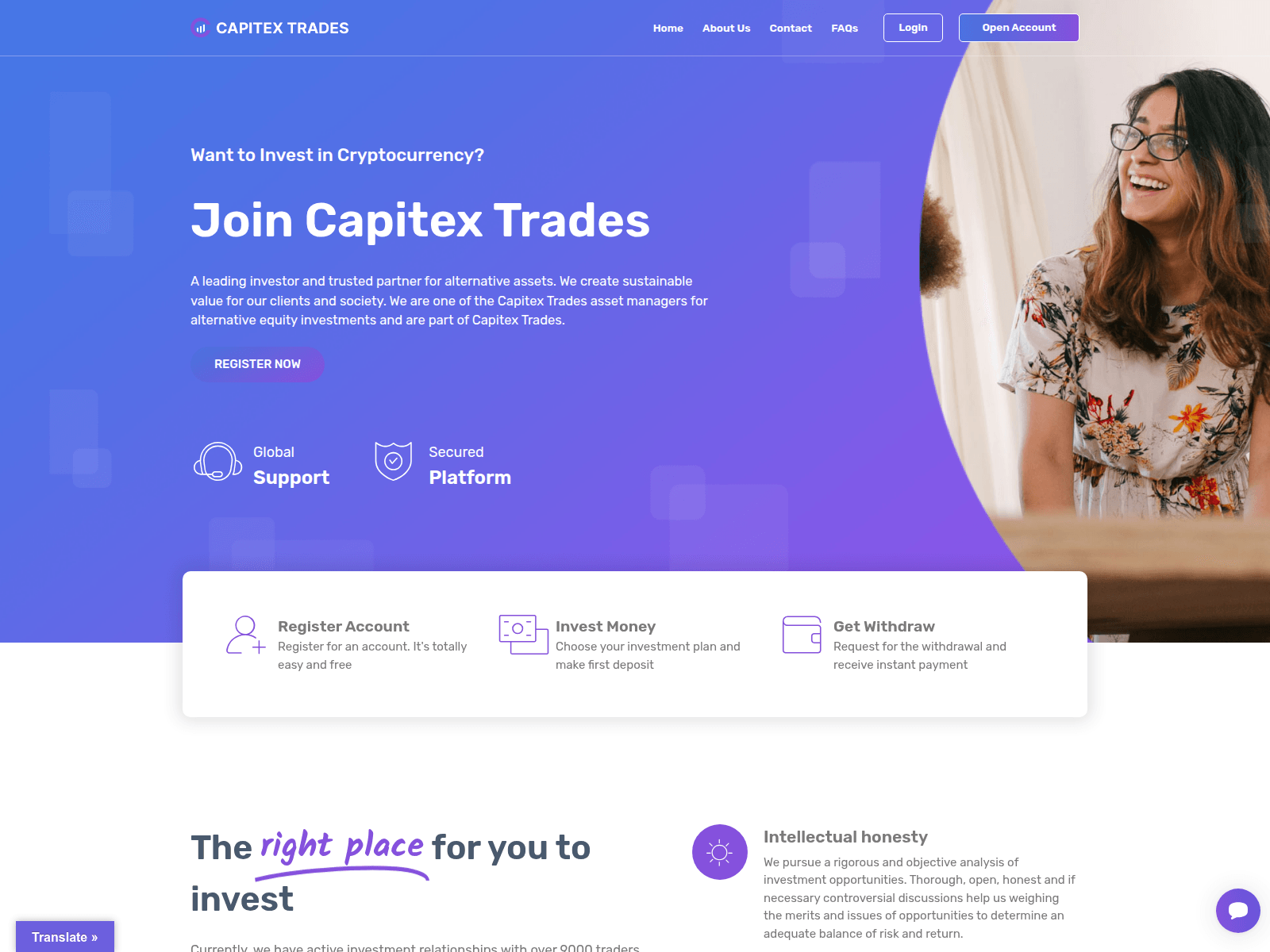 Screenshot of capitextrades.com