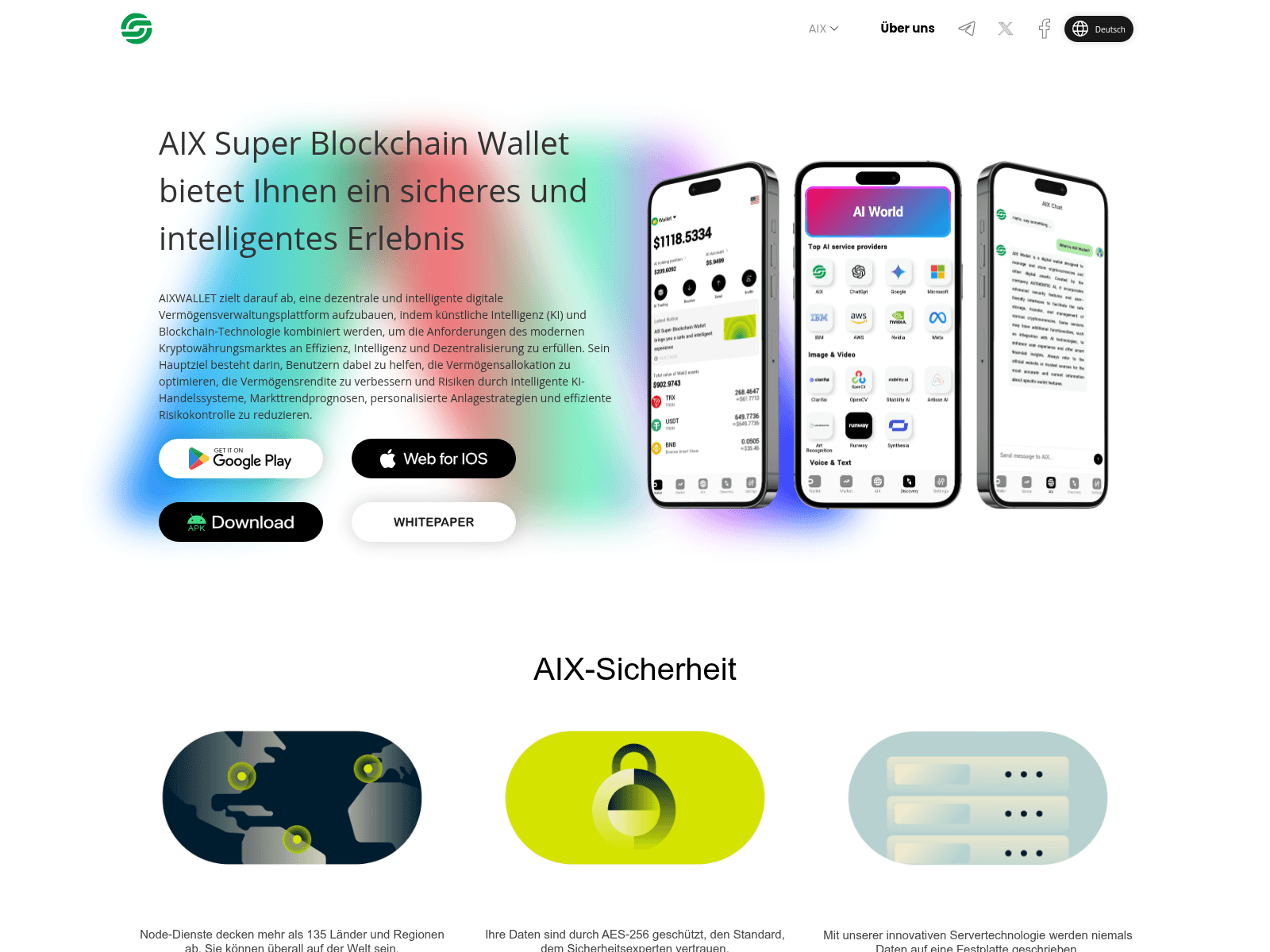 Screenshot of aixwallets.com