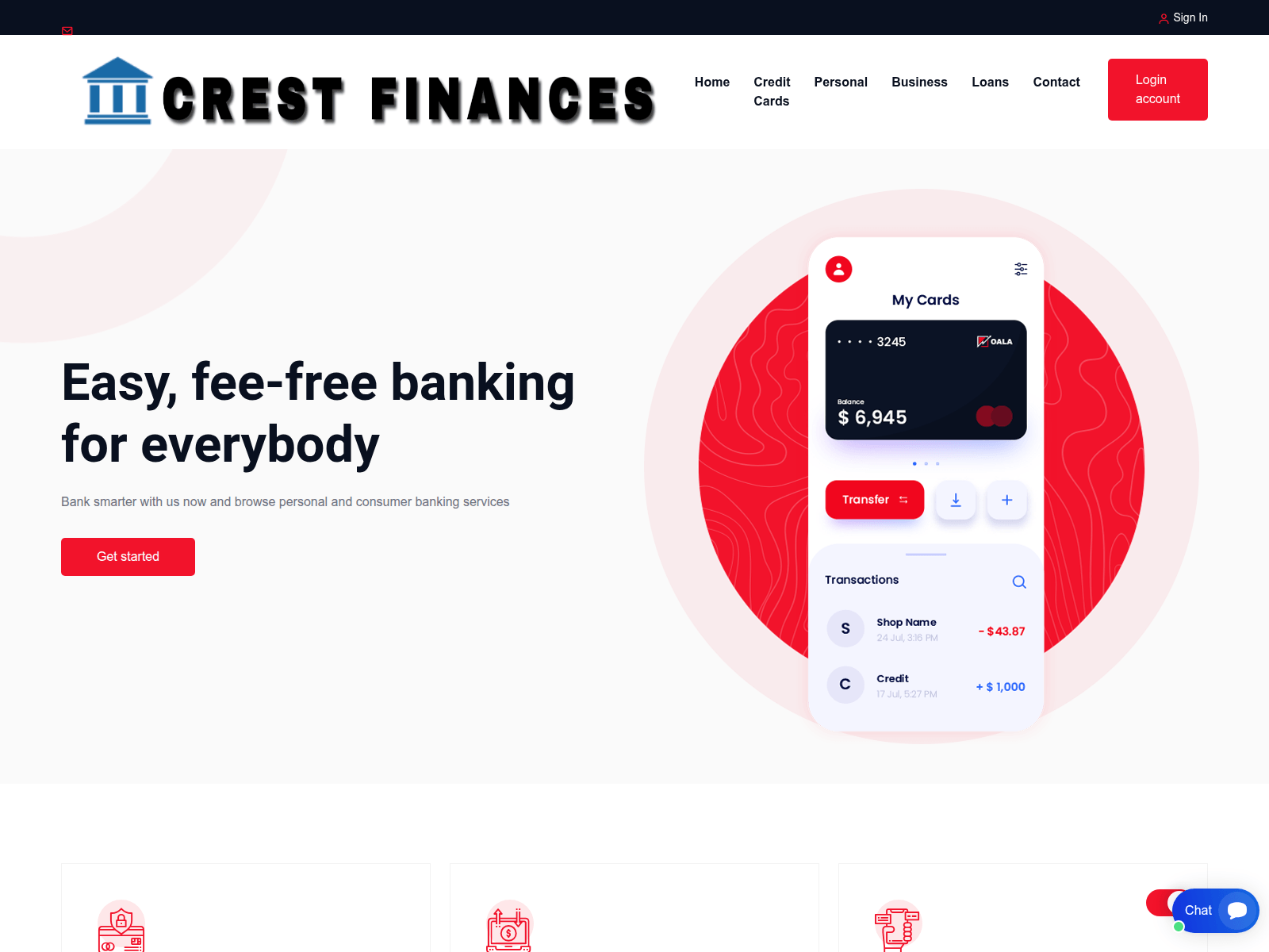 Screenshot of crestfinances.com