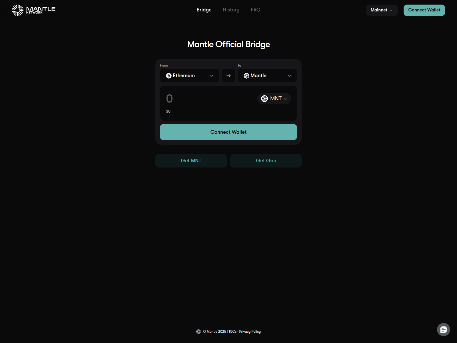 Screenshot of mantle-network-bridge.top