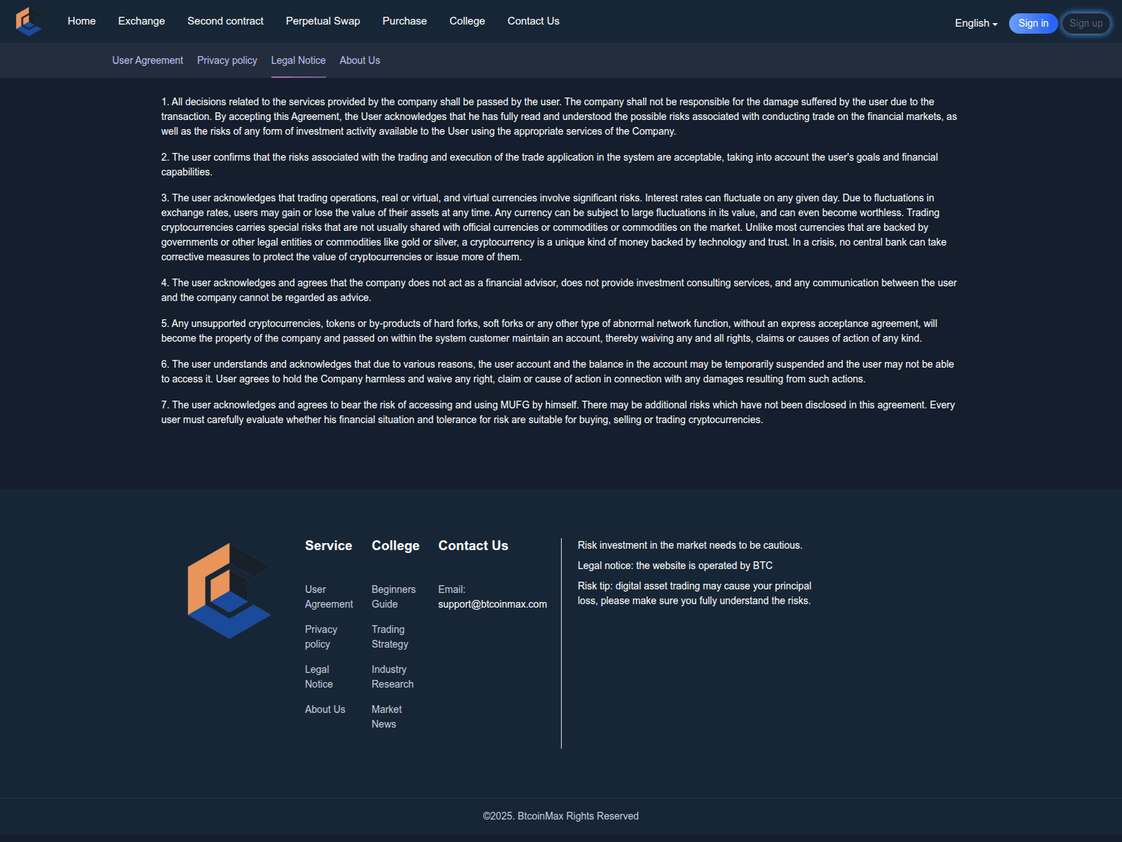 Screenshot of btcoinmaxs.com