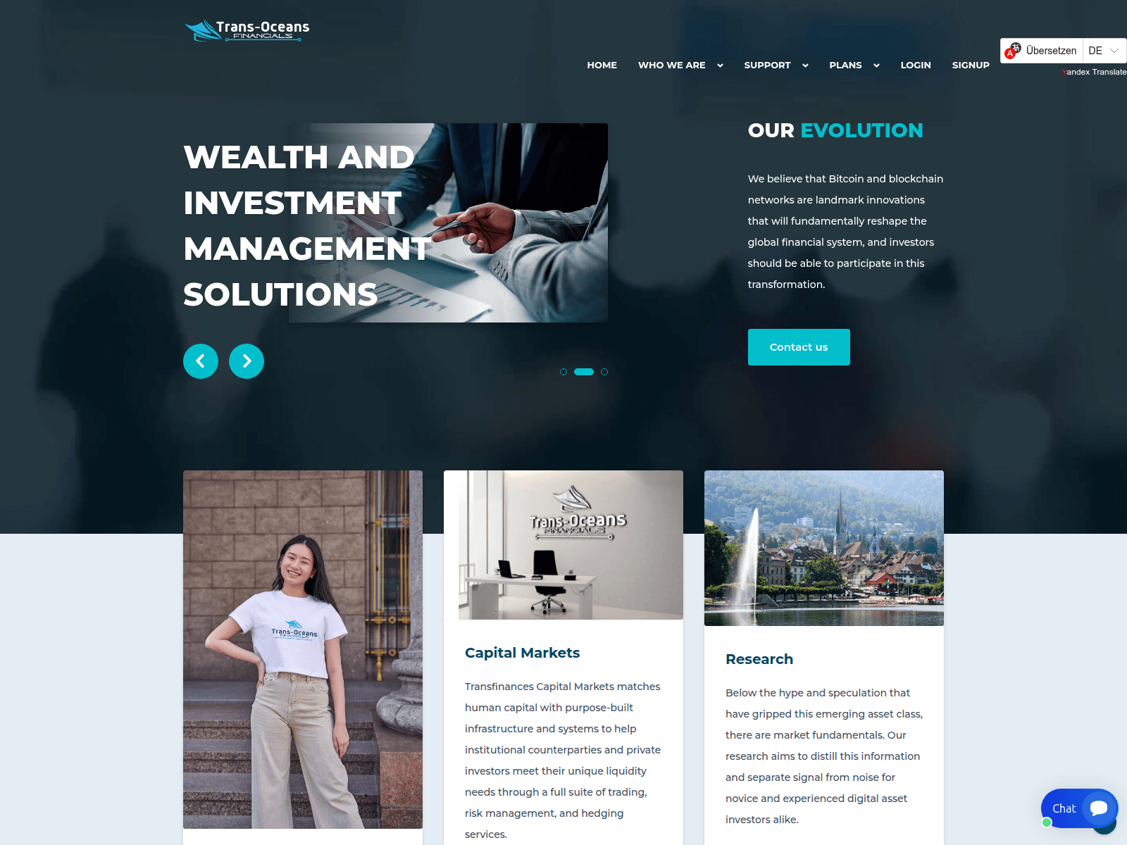 Screenshot of transfinances.com