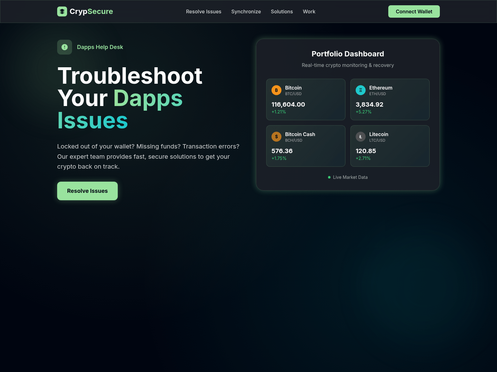 Screenshot of cryptsecurehub.xyz