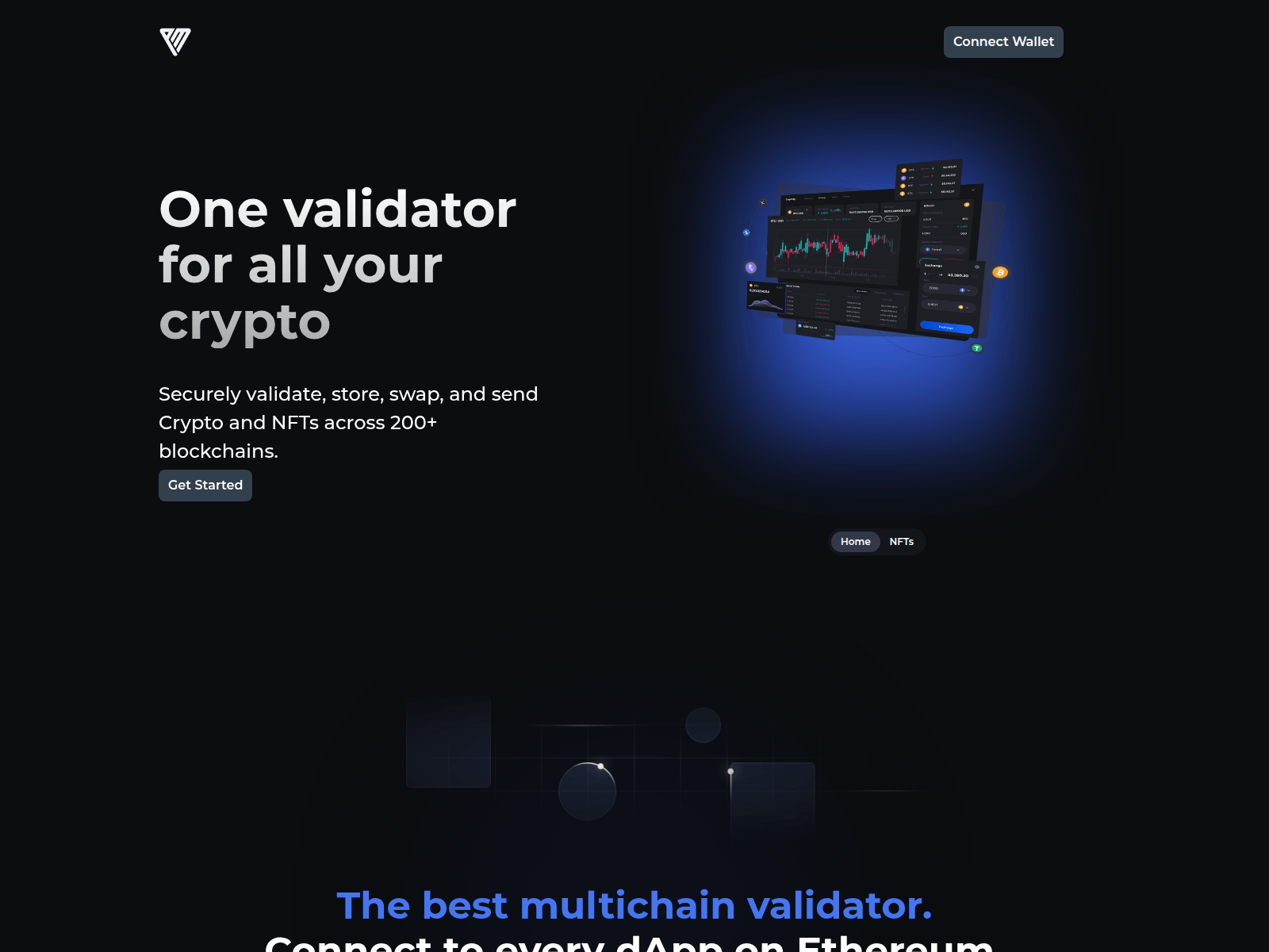 Screenshot of coinsnodechain.com
