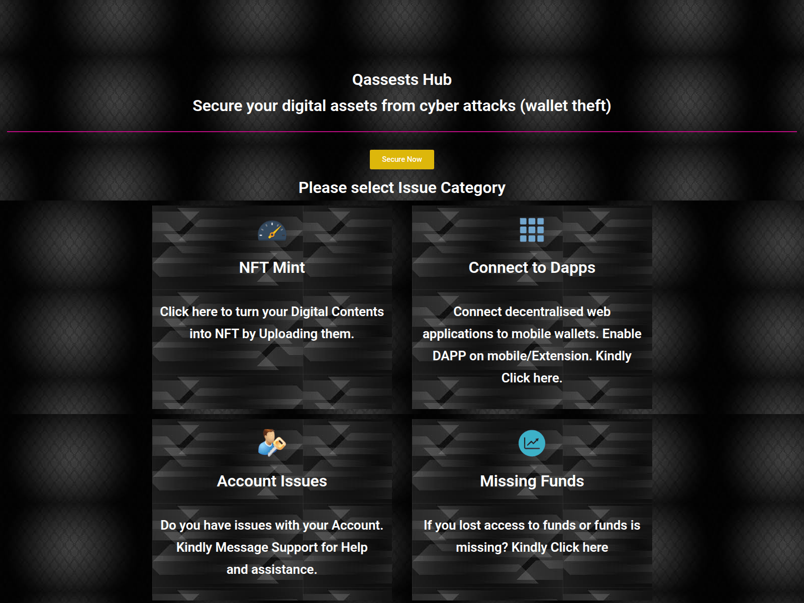 Screenshot of q-assets.org