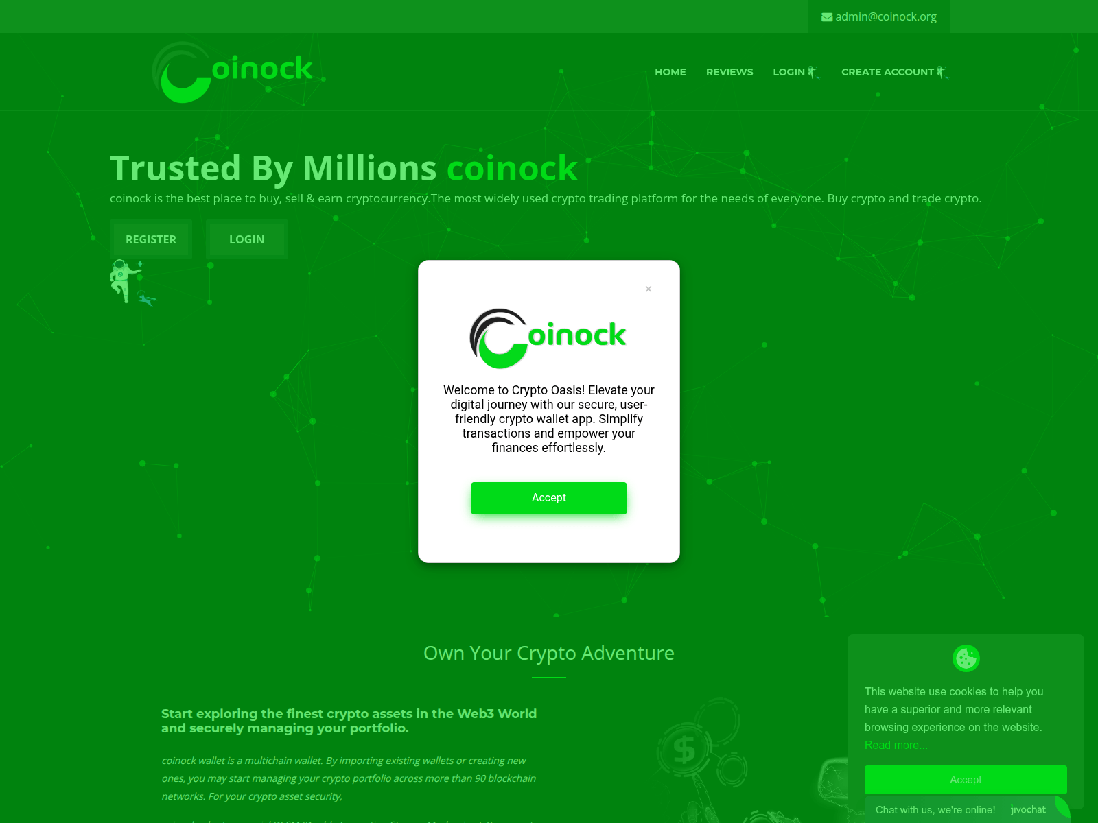 Screenshot of coinock.org