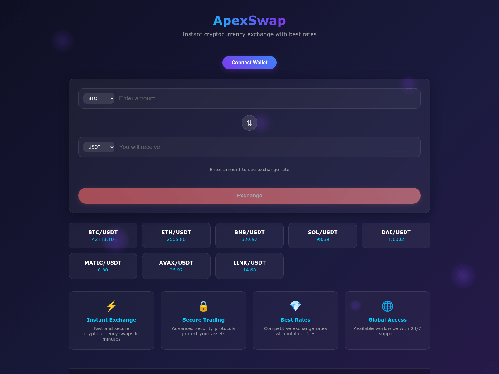 Screenshot of apex-swap.app