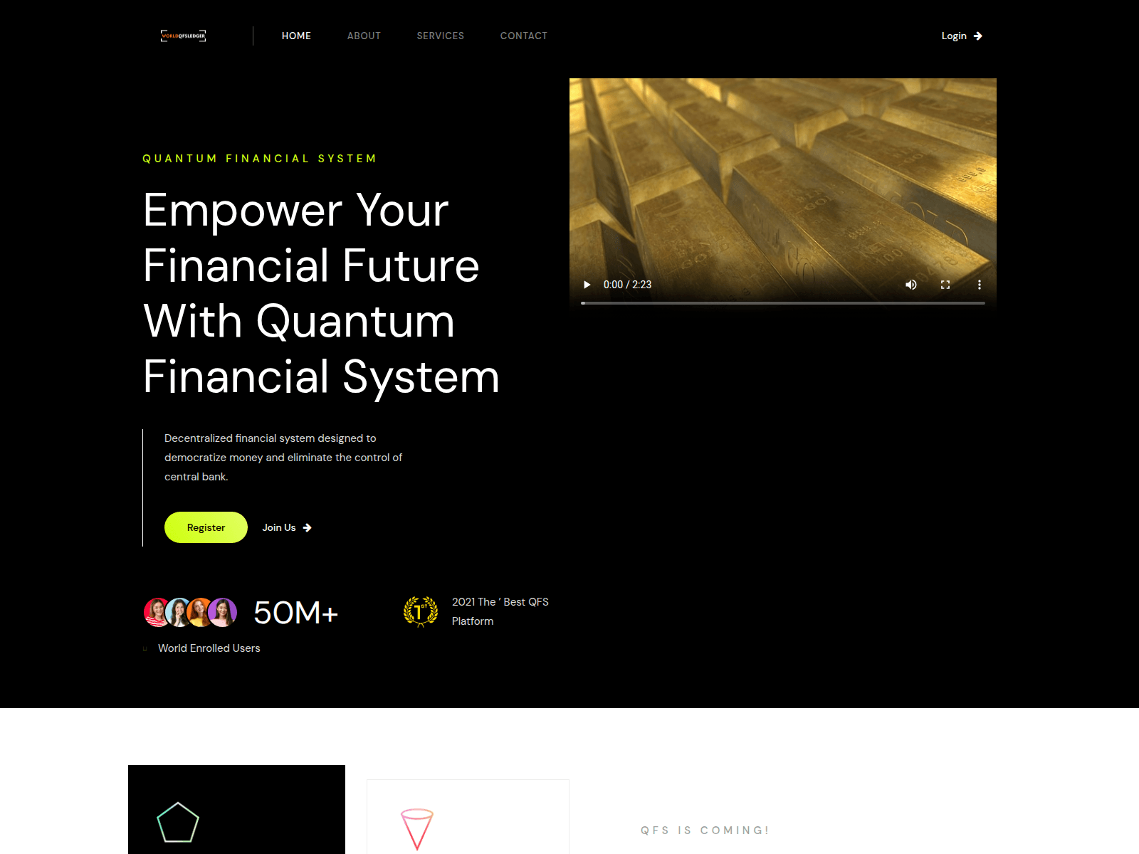 Screenshot of worldqfs-ledger.com