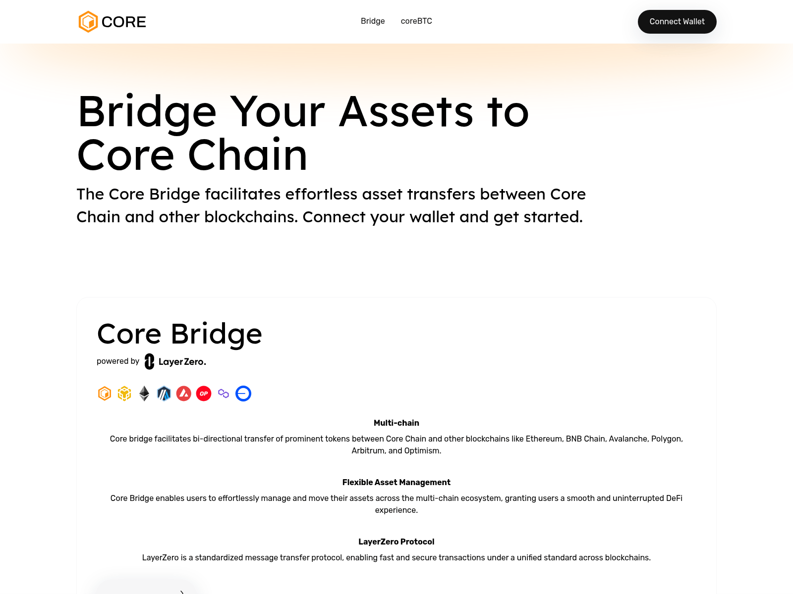 Screenshot of wallet-coredao.pages.dev