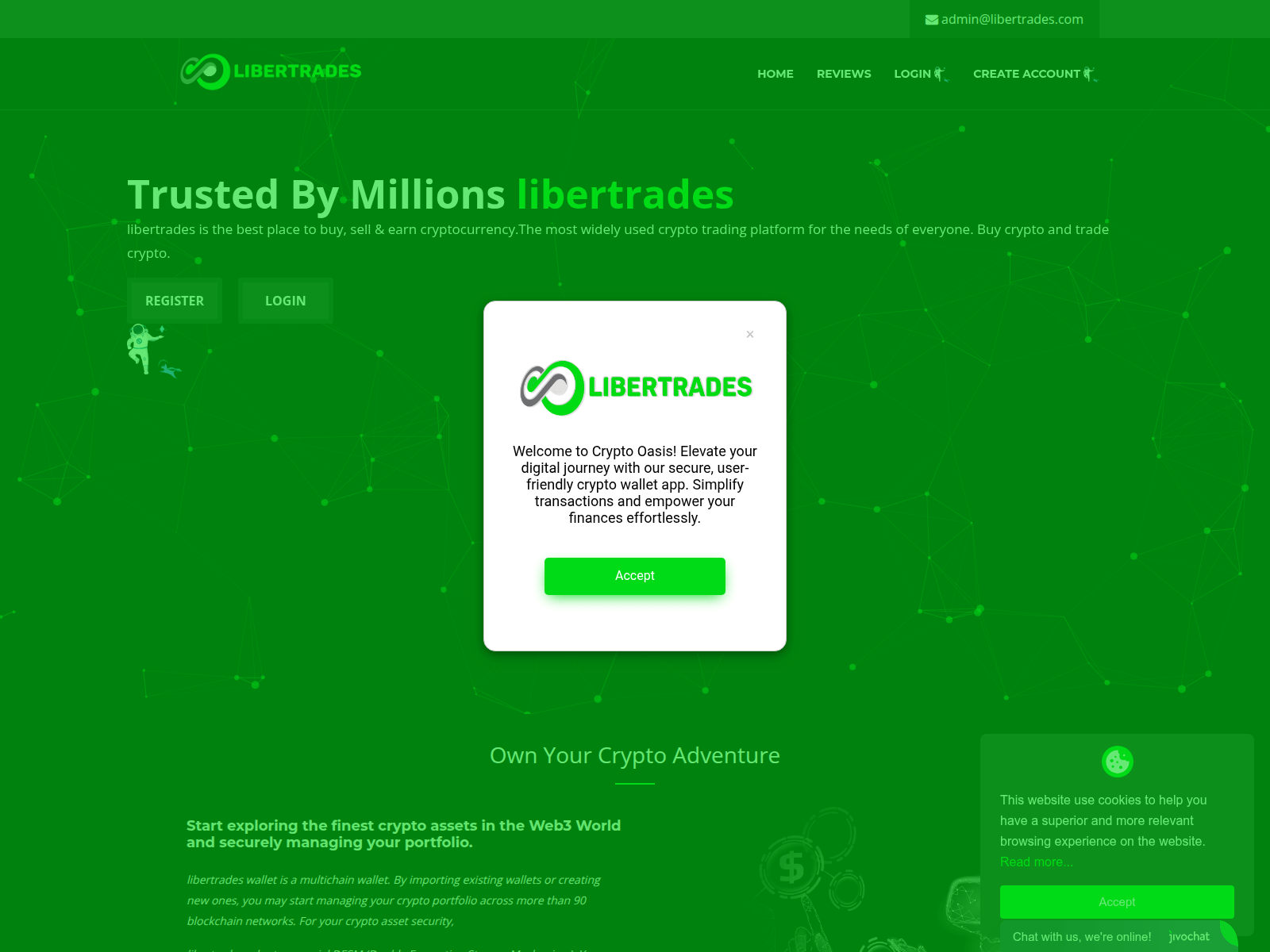 Screenshot of libertrades.com