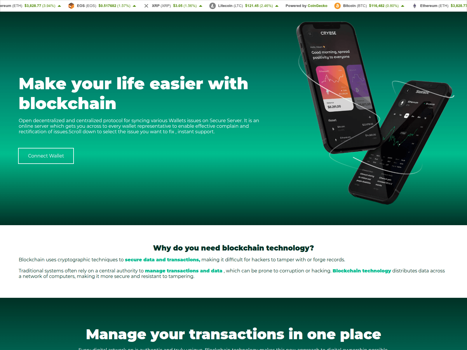 Screenshot of reflectt-blockchain.xyz