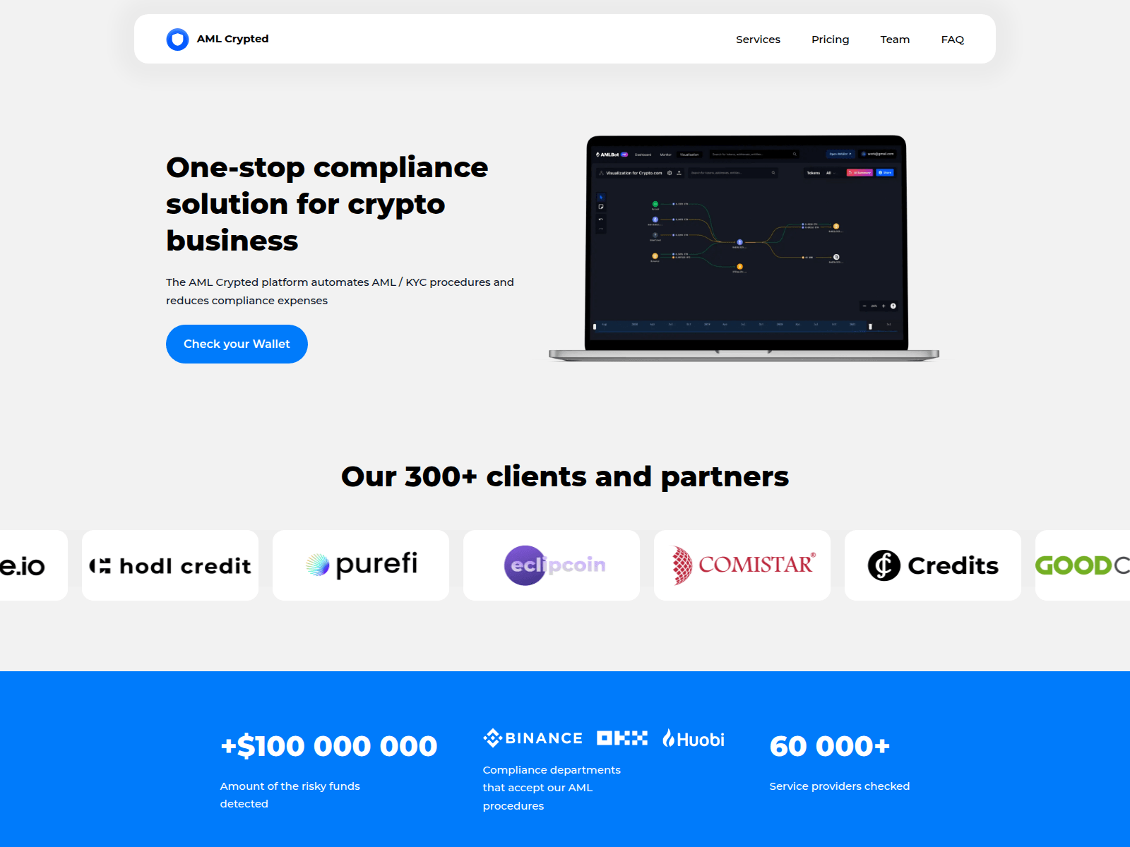 Screenshot of cryptoaml-checks.com