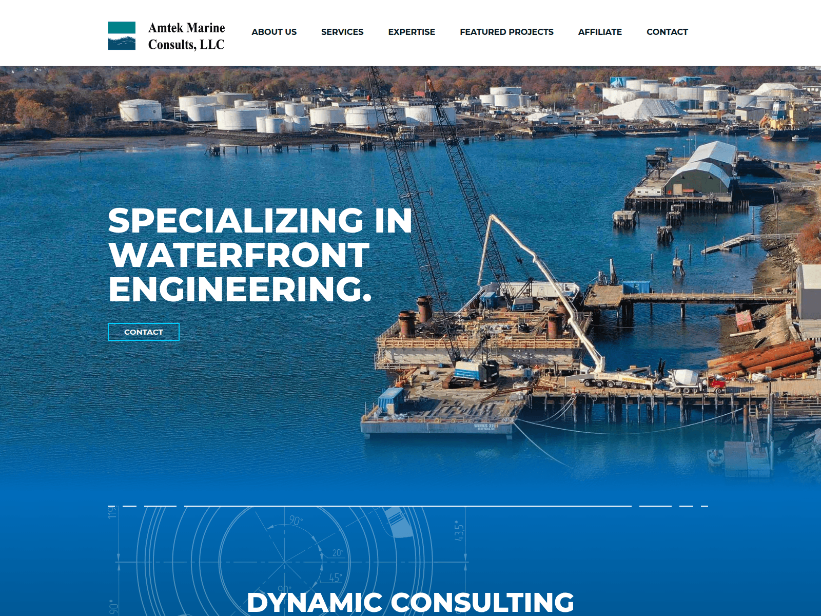 Screenshot of amtekmarineconsults.com
