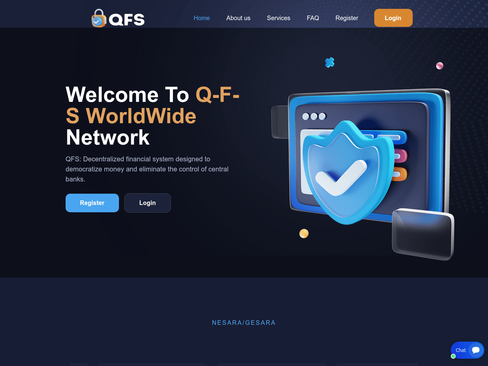 Screenshot of qfsblockchaintechnology.live