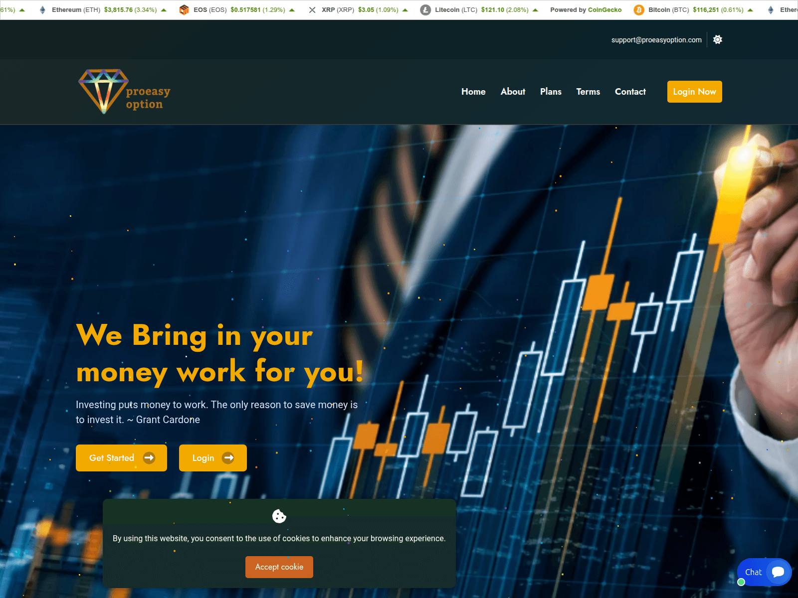 Screenshot of proeasyoption.com