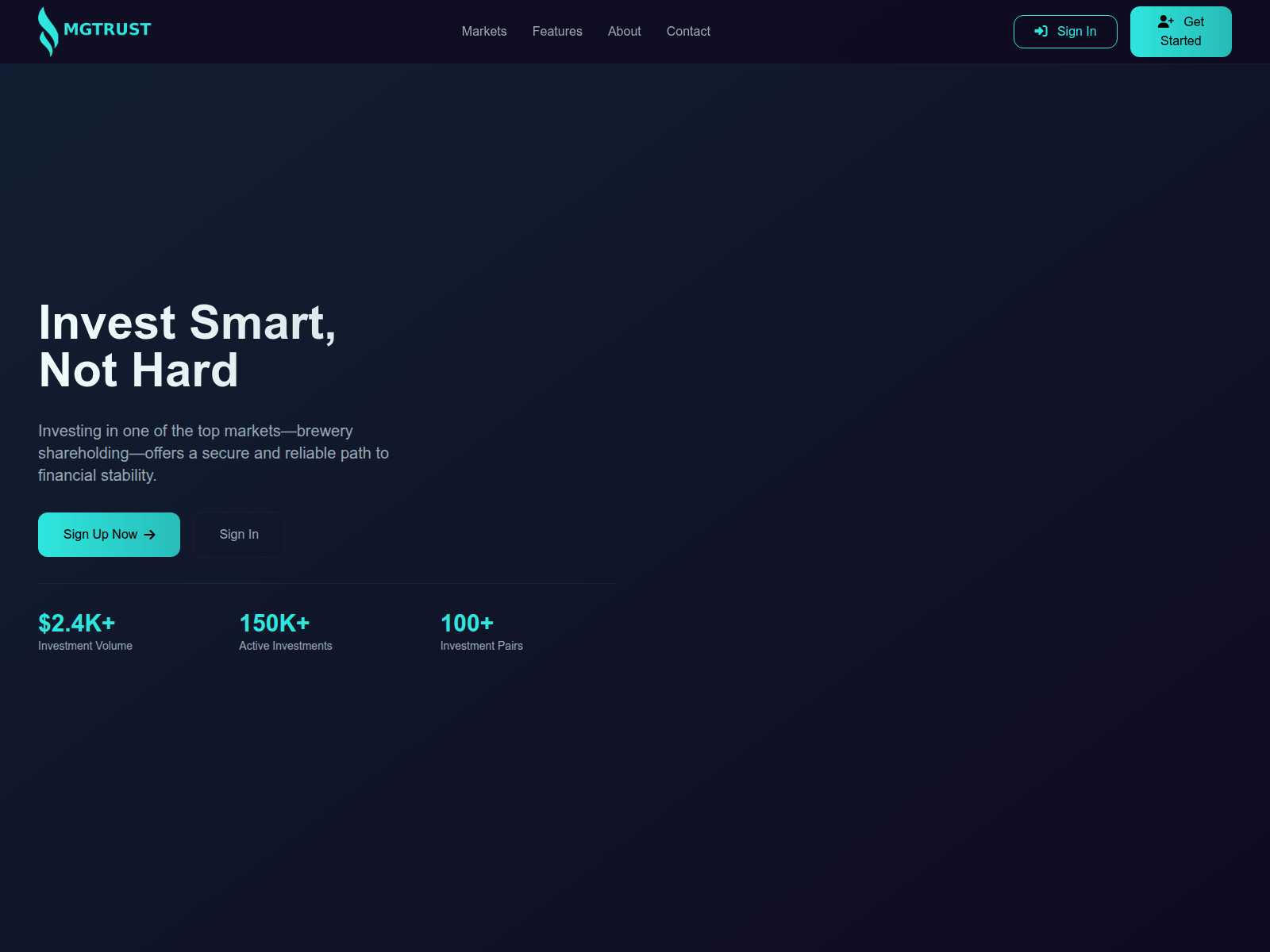 Screenshot of mgtrustlimited.com