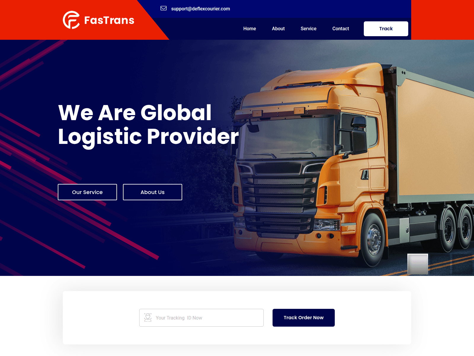 Screenshot of deflexcourier.com