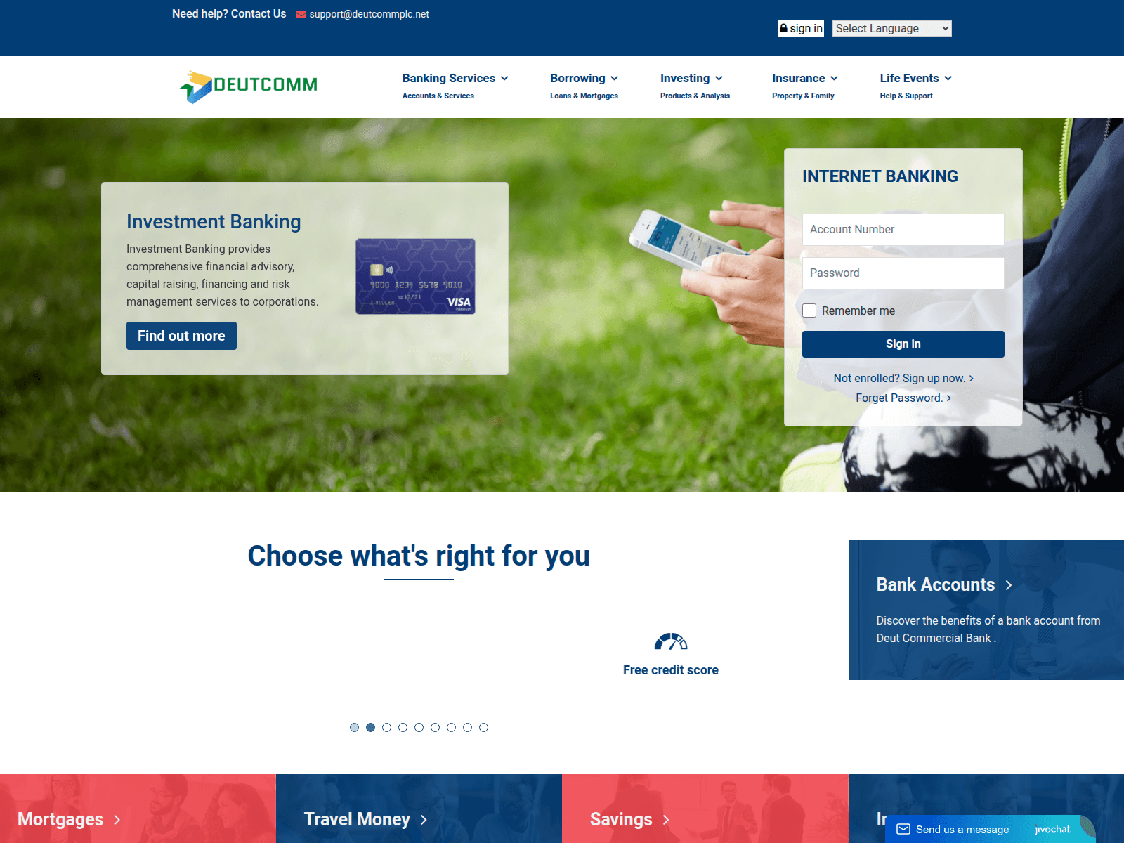 Forensic screenshot of deutcommplc.net