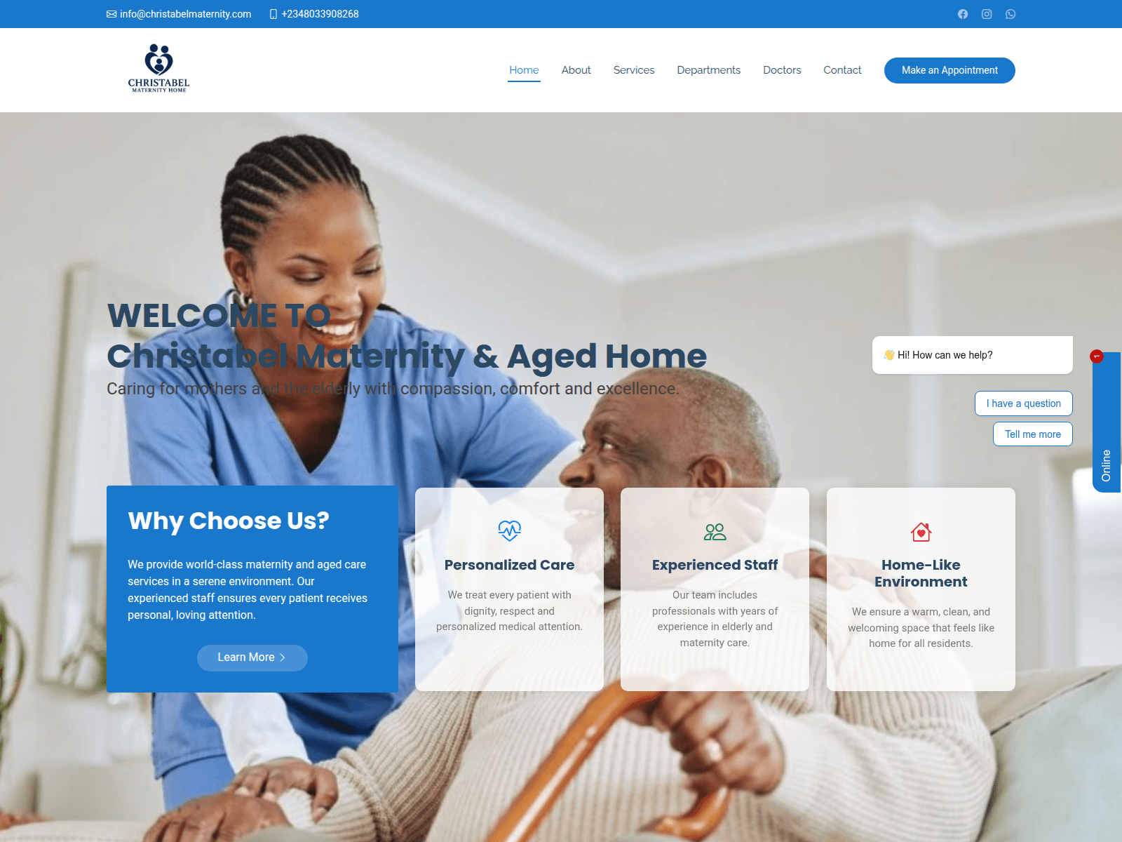 Screenshot of christabelmaternity.com
