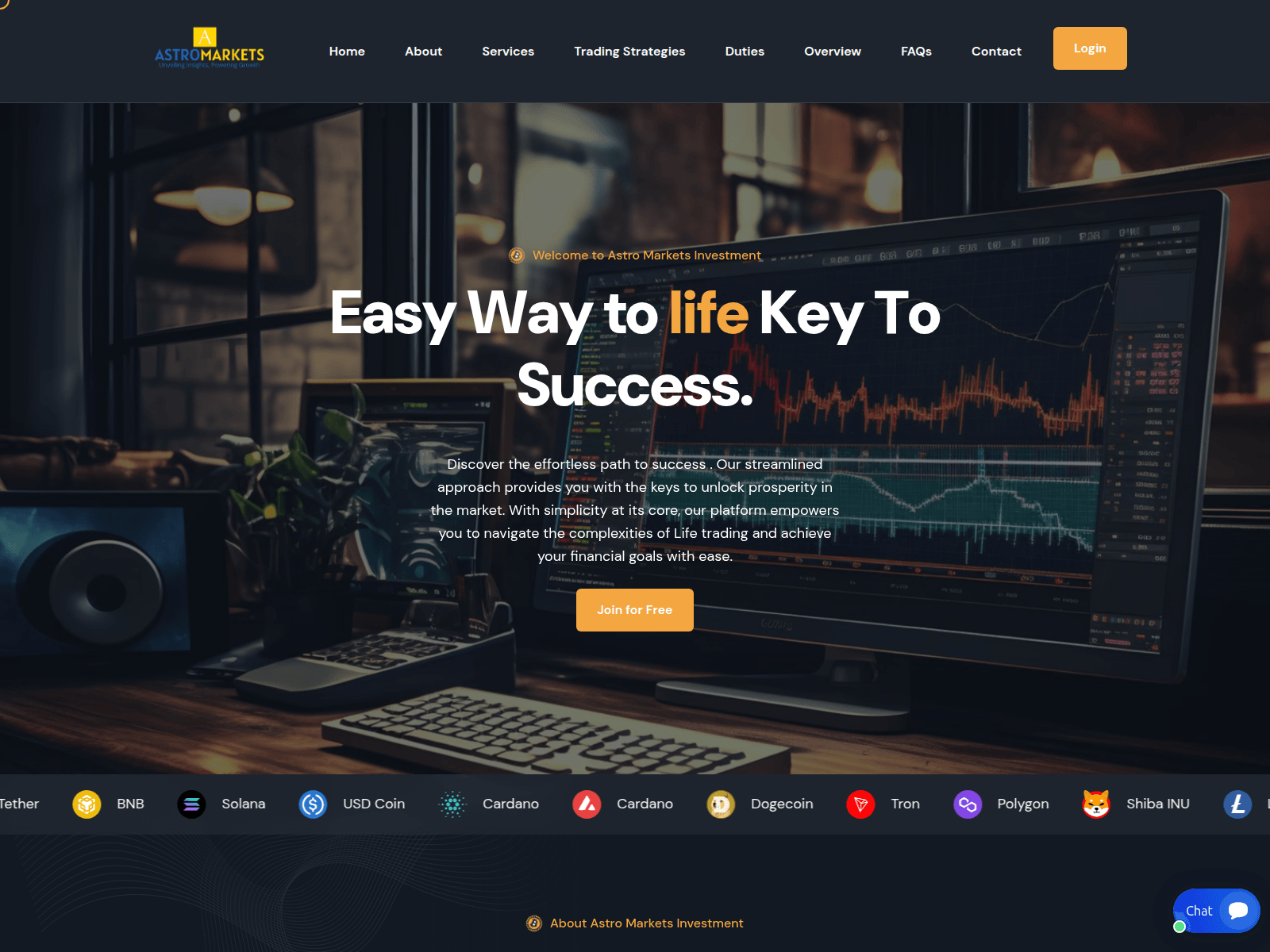 Screenshot of astromarketsinv.com