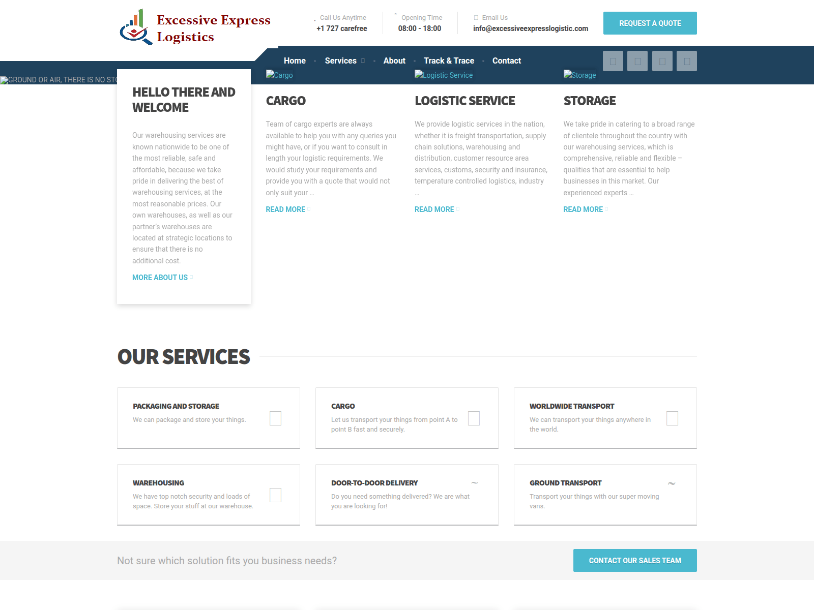 Forensic screenshot of excessiveexpresslogistic.com